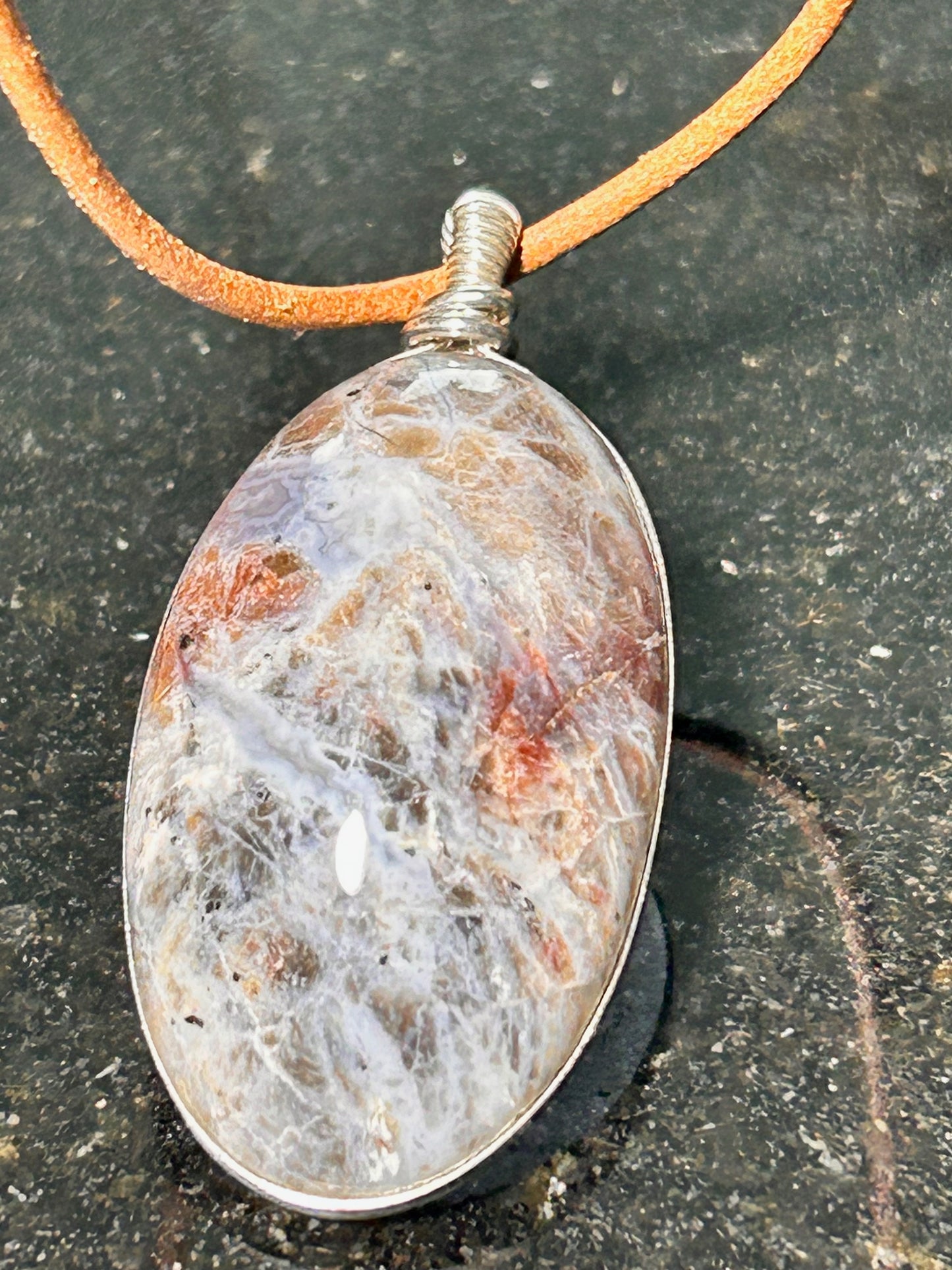 Toro Creek Agate Oval Pendant