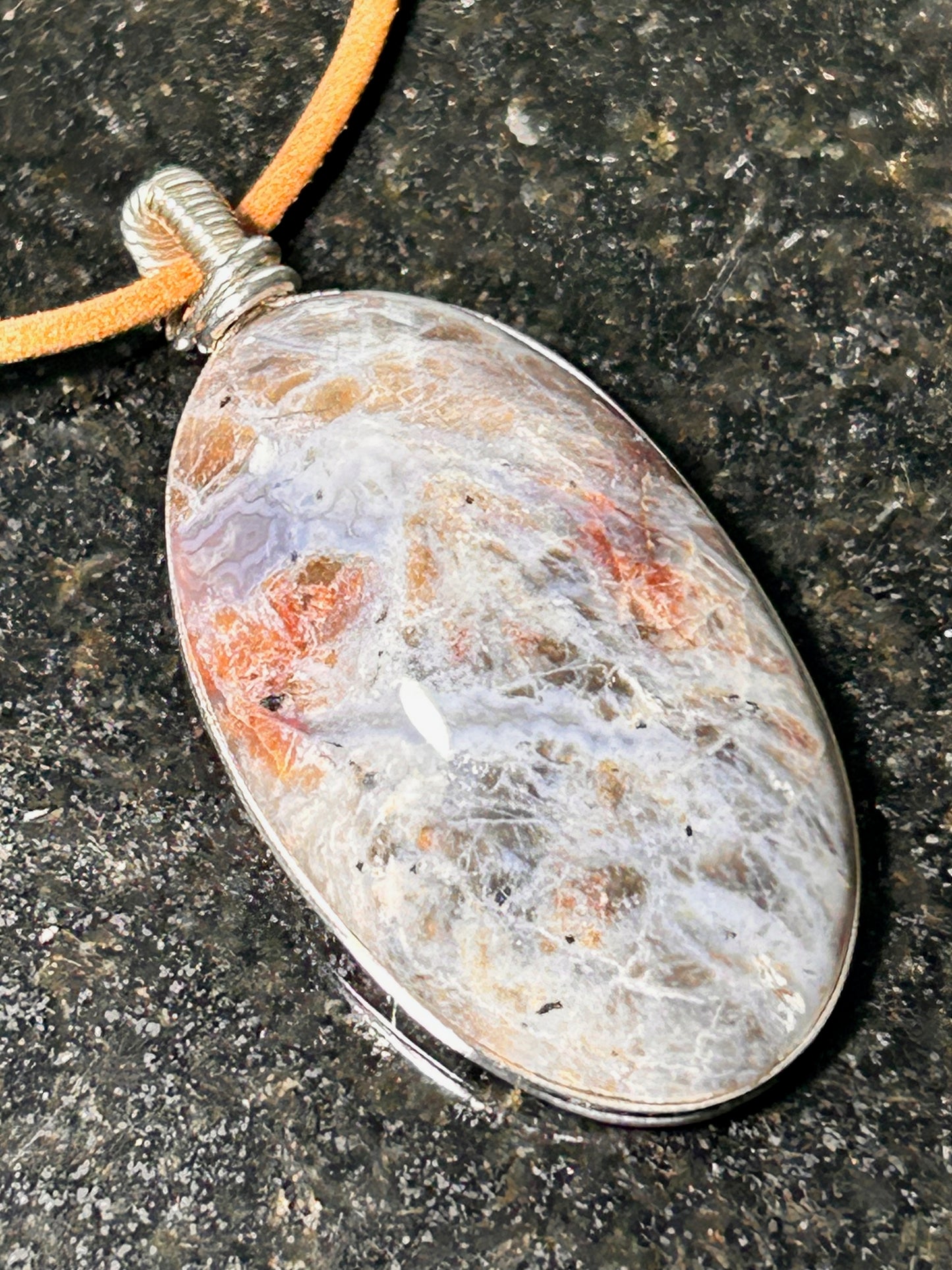 Toro Creek Agate Oval Pendant