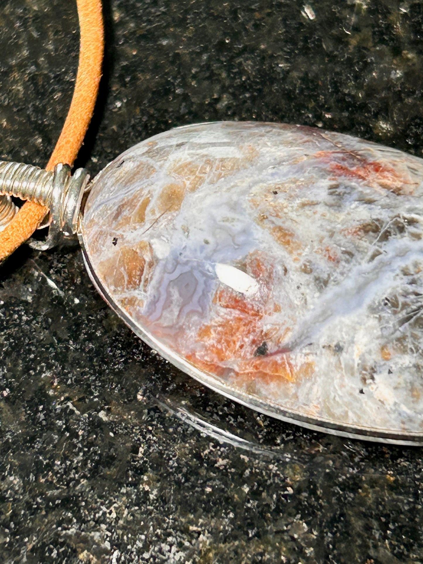 Toro Creek Agate Oval Pendant