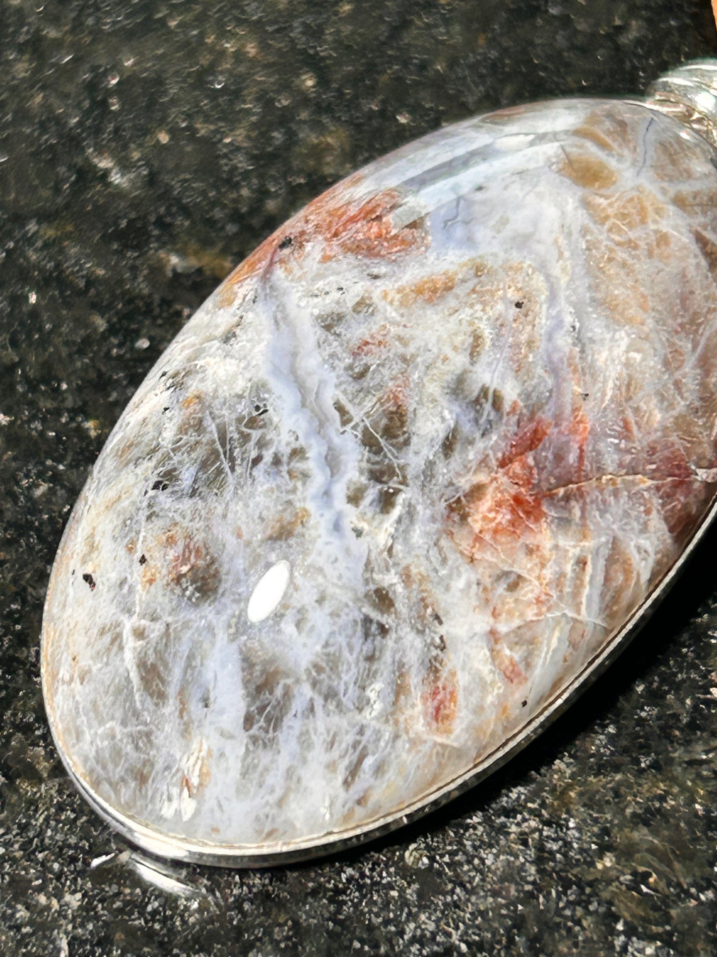 Toro Creek Agate Oval Pendant