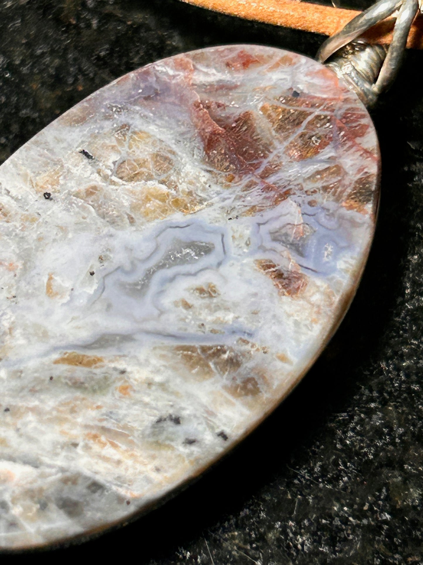 Toro Creek Agate Oval Pendant