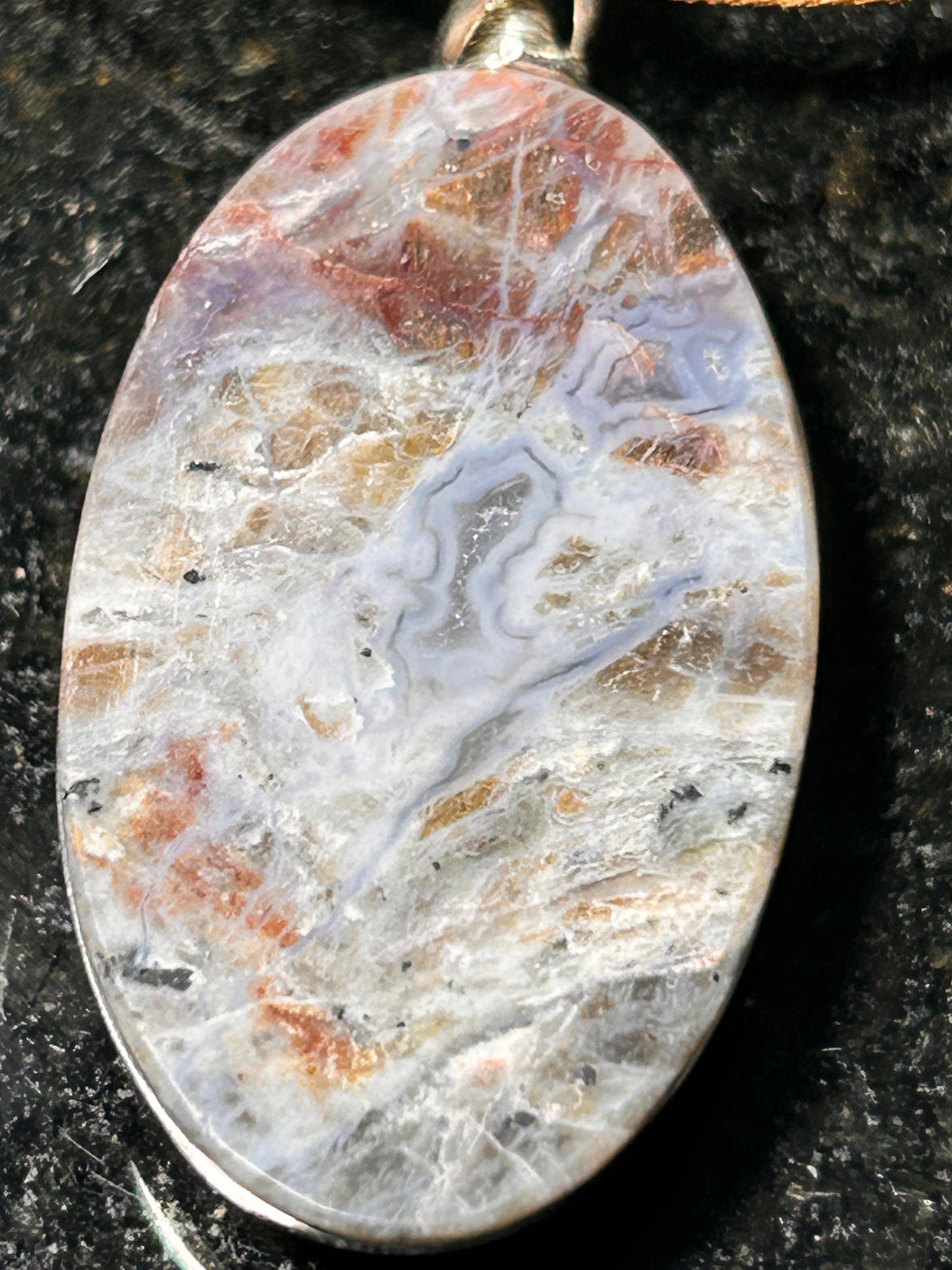 Toro Creek Agate Oval Pendant
