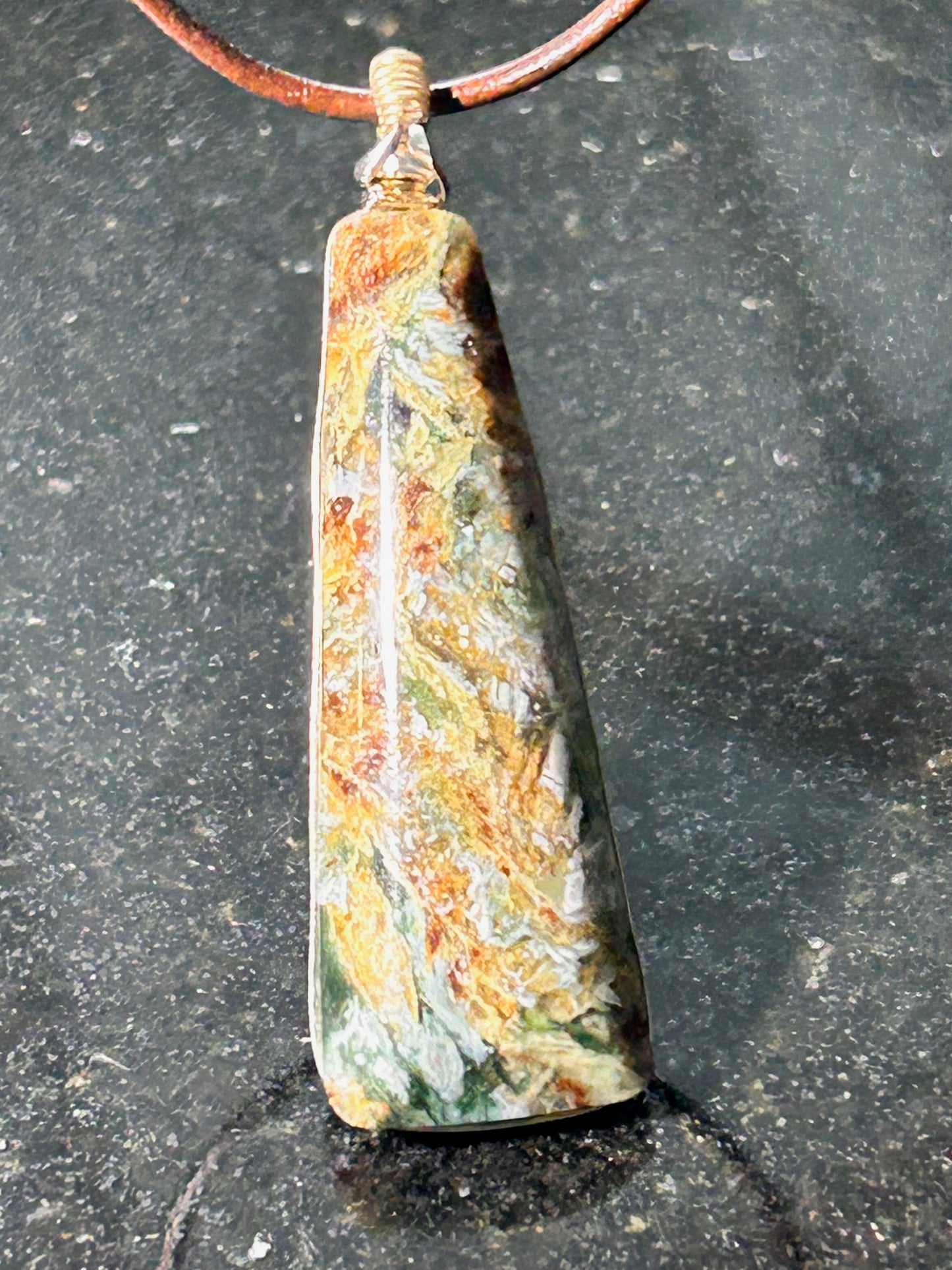Plasma Agate Ladder Pendant