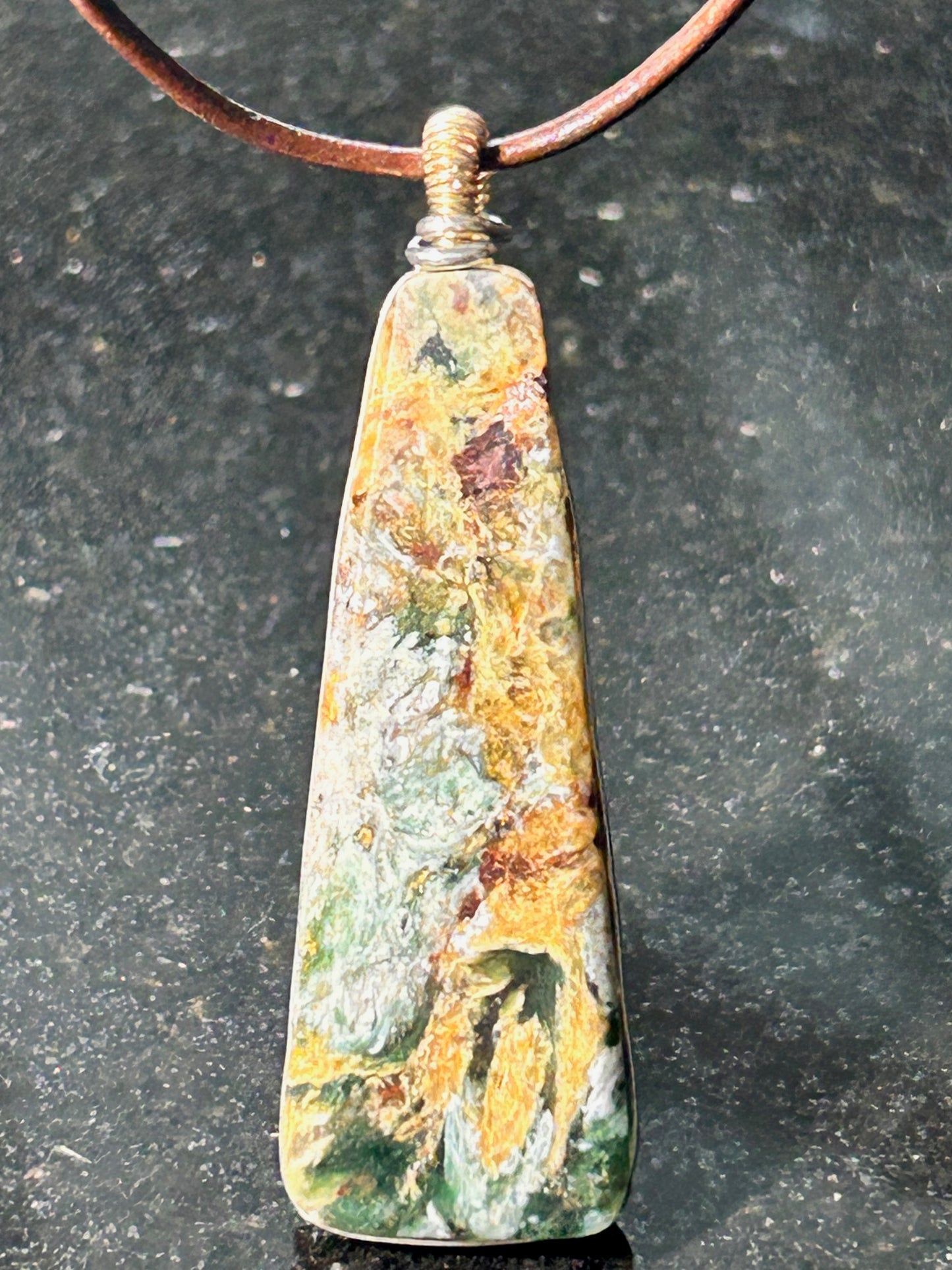 Plasma Agate Ladder Pendant