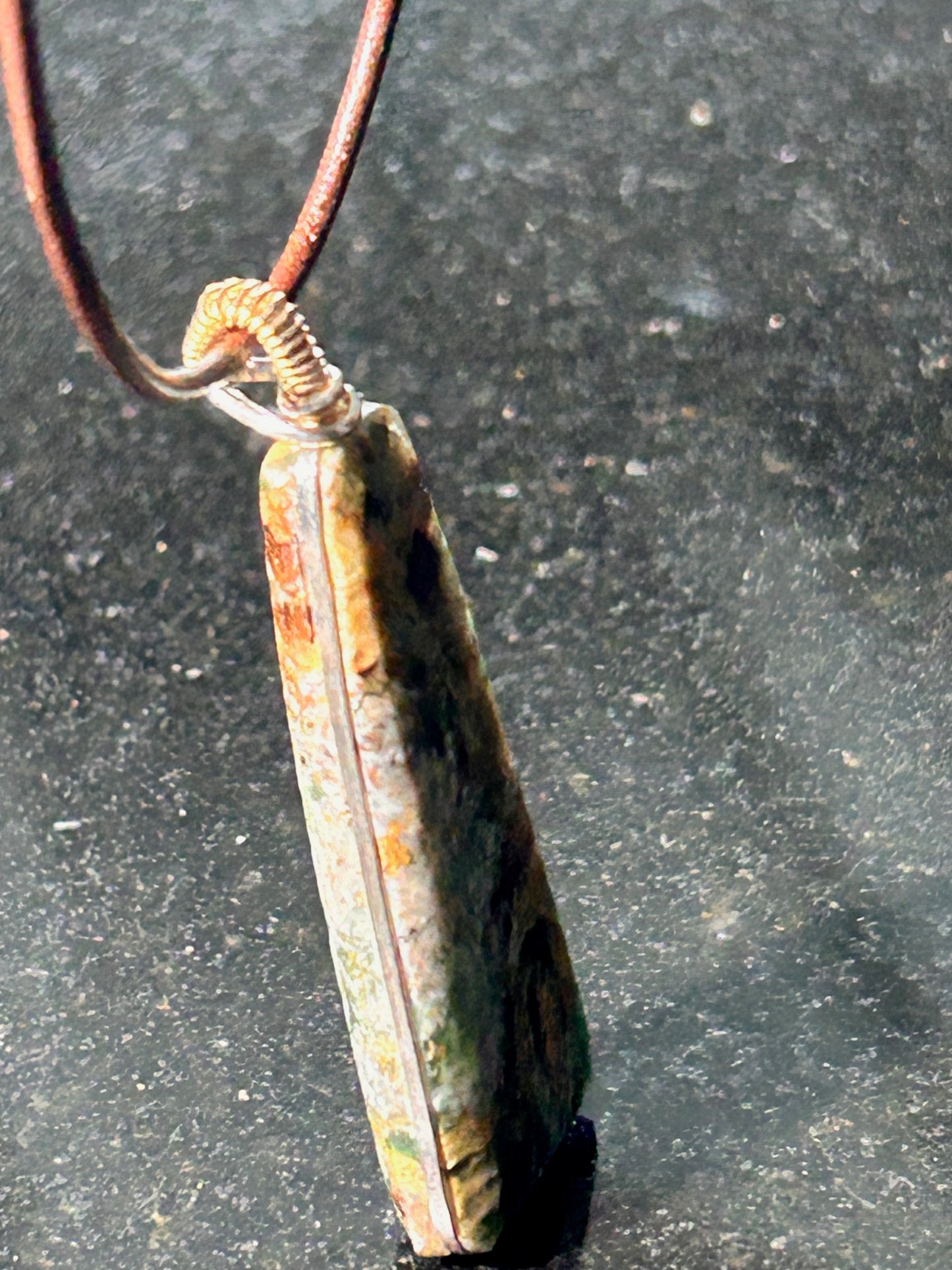Plasma Agate Ladder Pendant