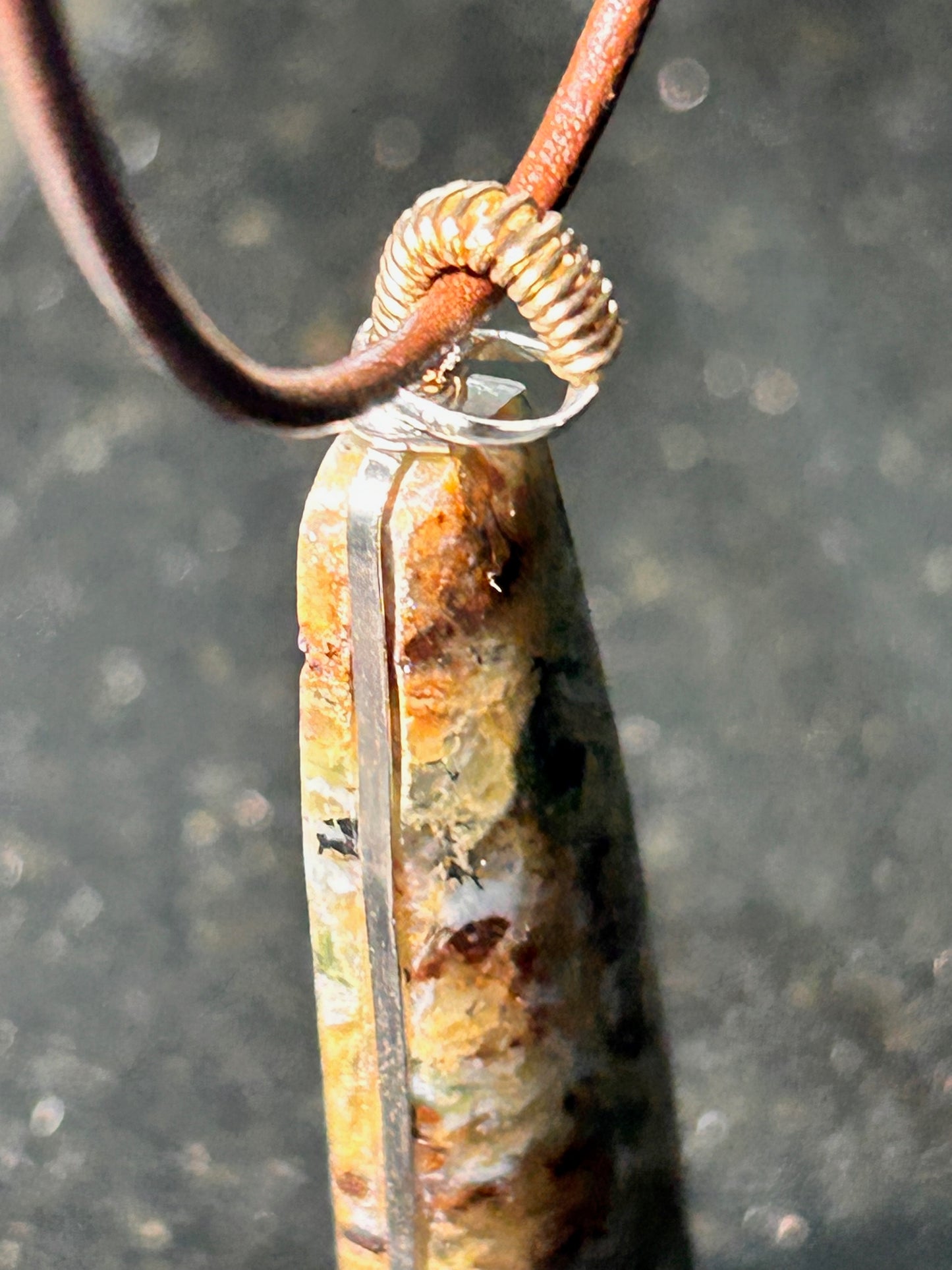Plasma Agate Ladder Pendant