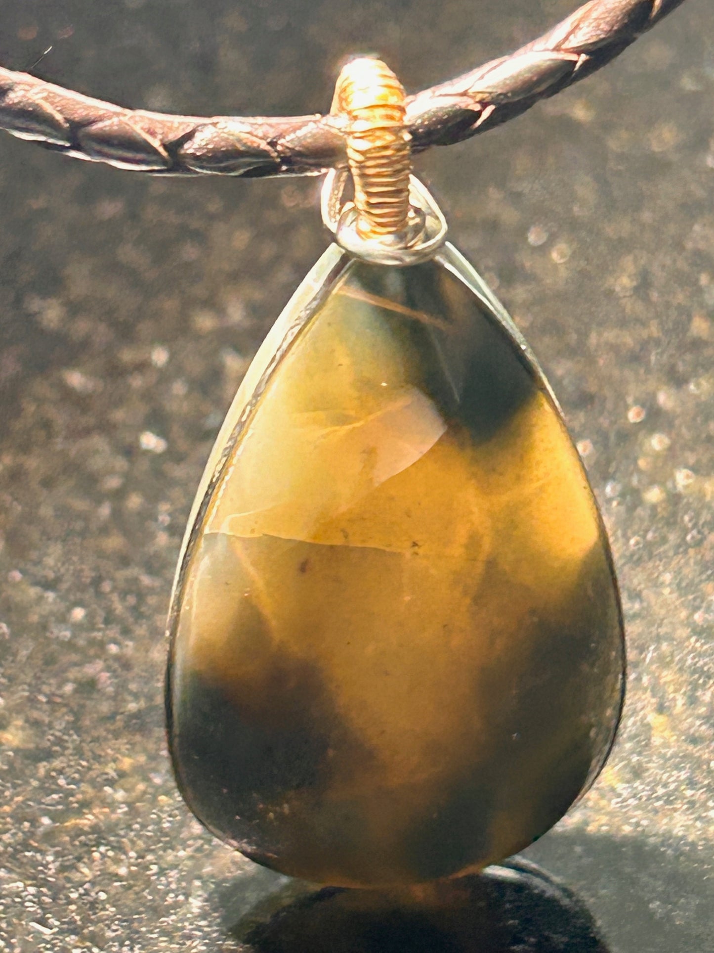 Nipomo Creek Chalcedony Teardrop Pendant