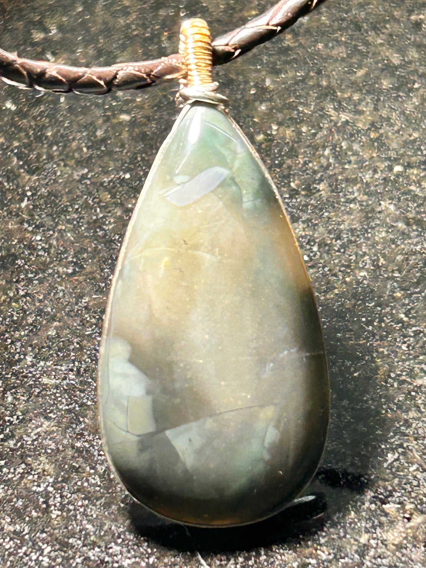 Nipomo Creek Chalcedony Teardrop Pendant
