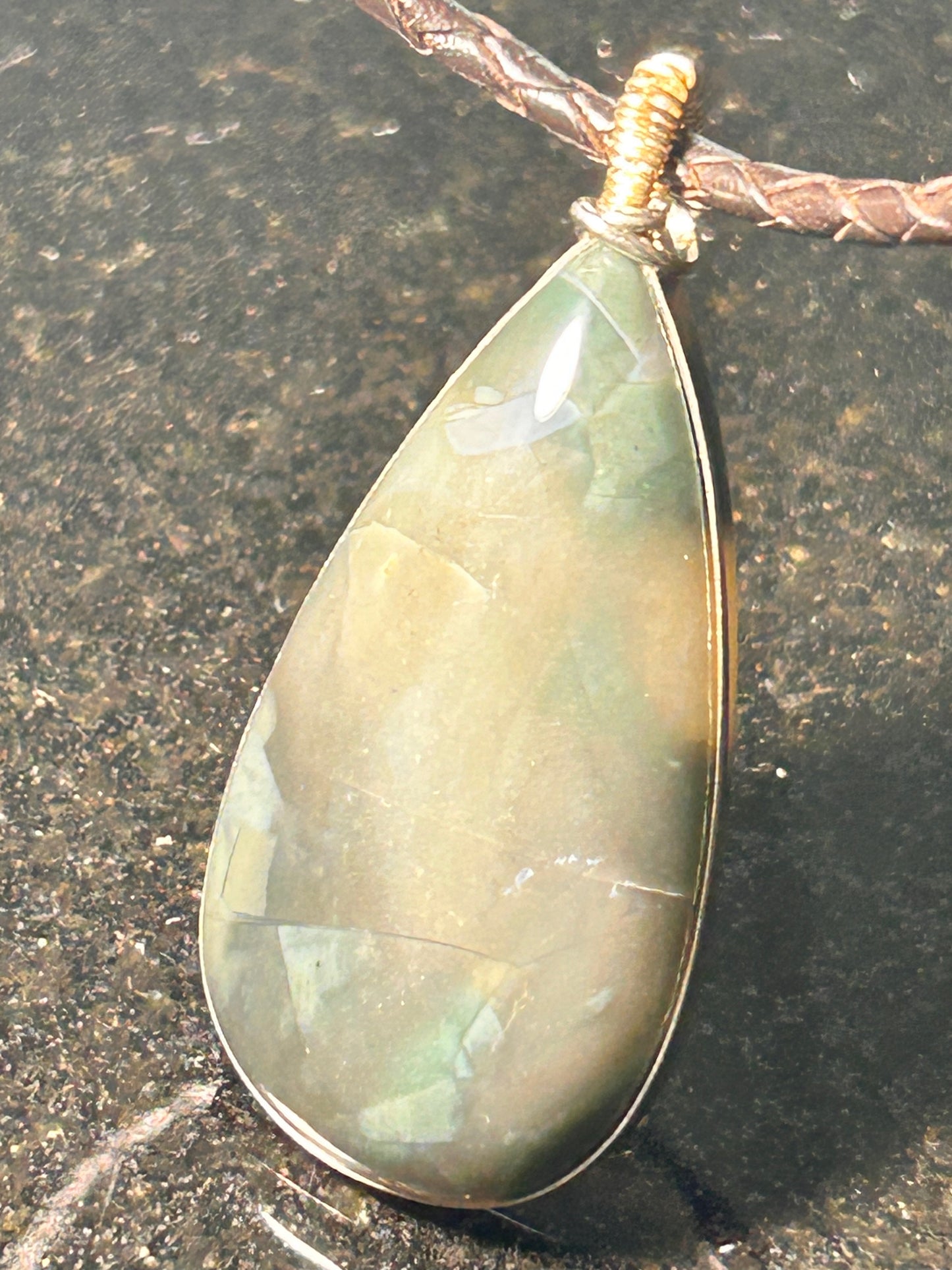 Nipomo Creek Chalcedony Teardrop Pendant