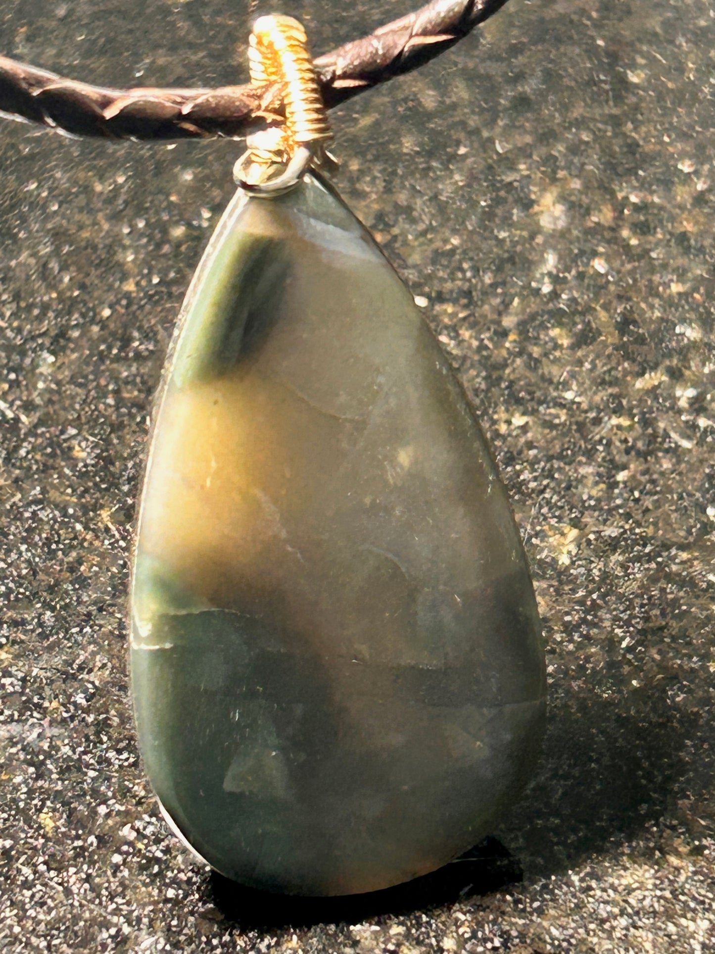 Nipomo Creek Chalcedony Teardrop Pendant