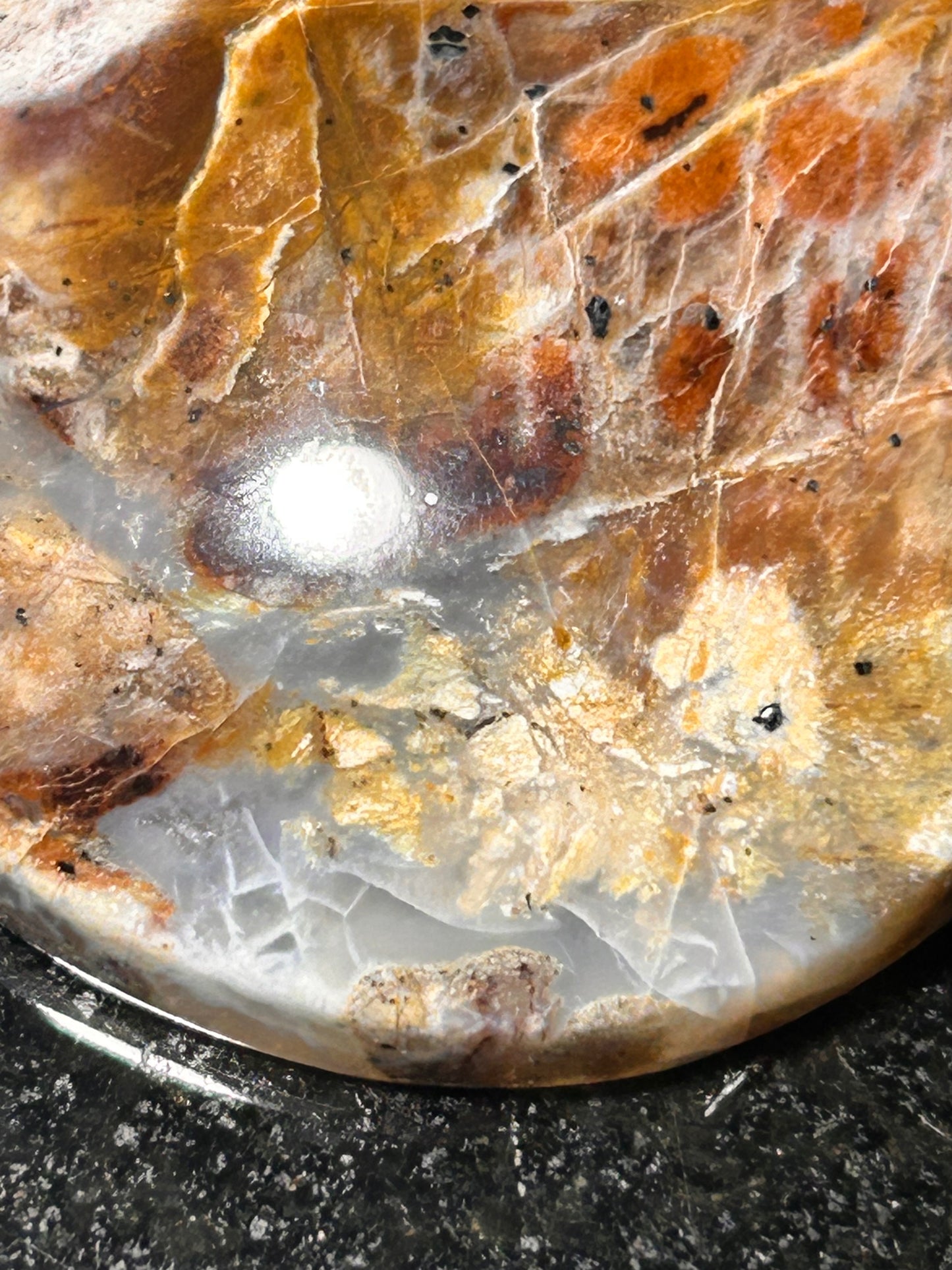 Toro Creek Agate Freeform Oval Pendant