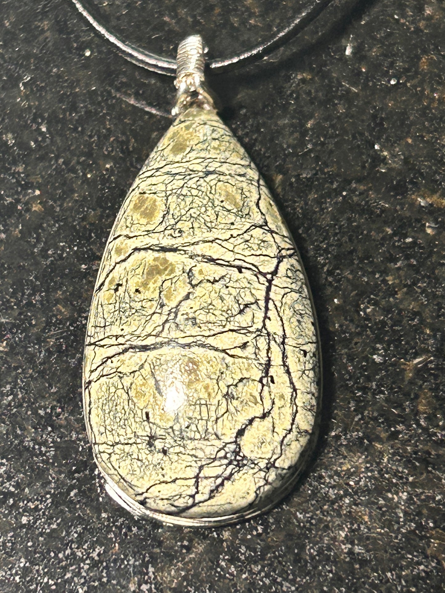 California Serpentine Teardrop Pendant