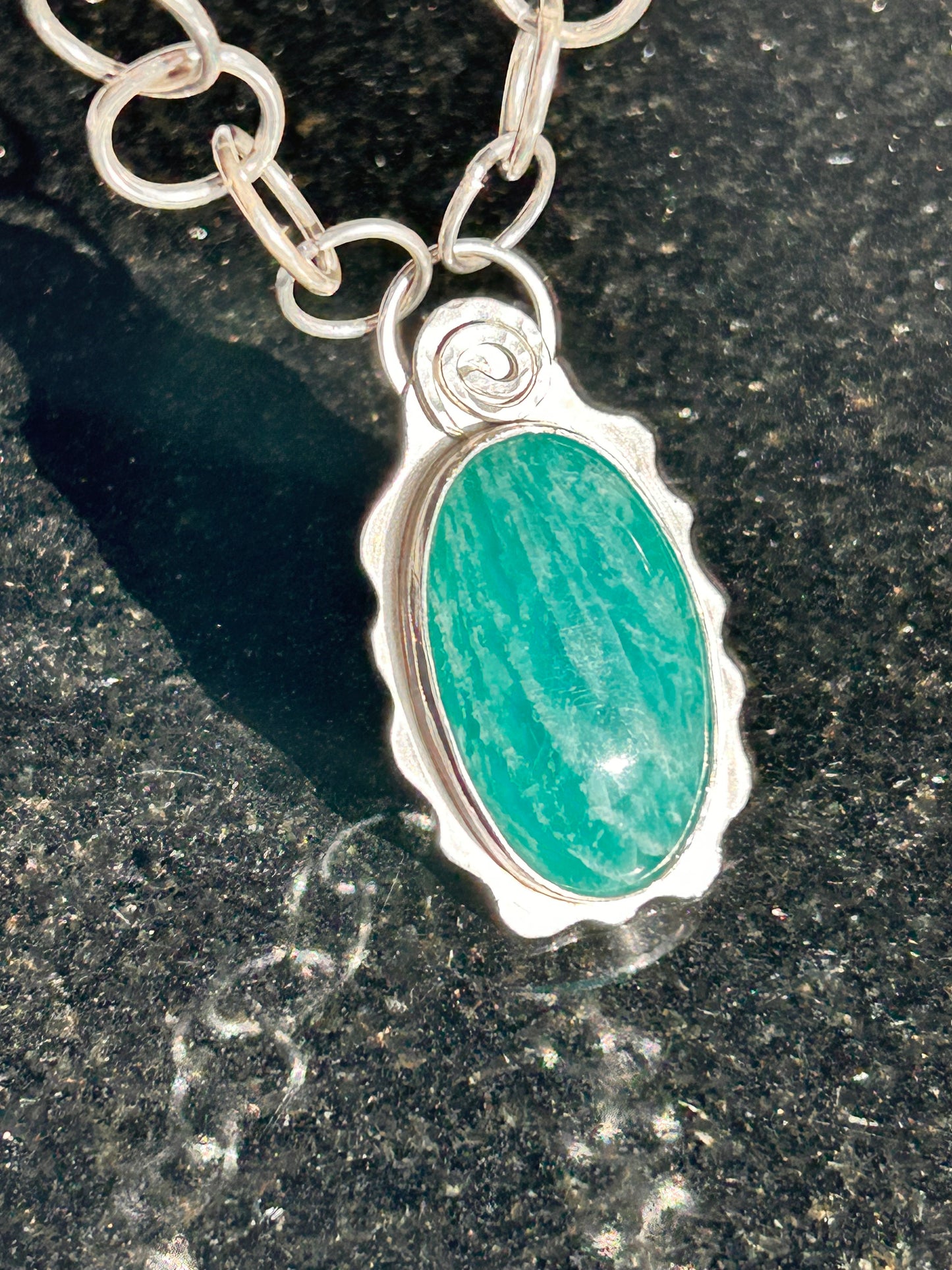 Amazonite Oval Pendant