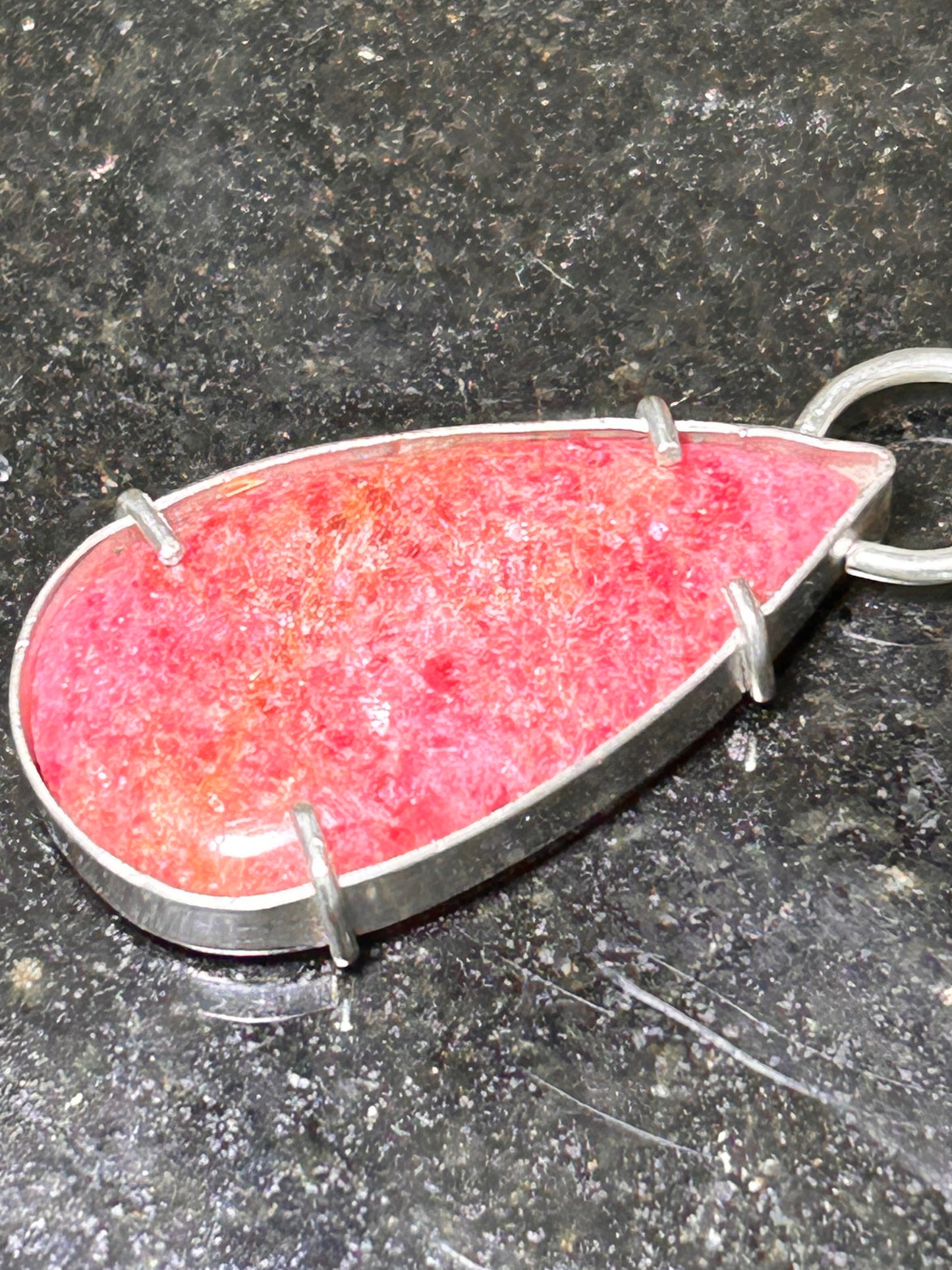 Rhodonite Teardrop Pendant