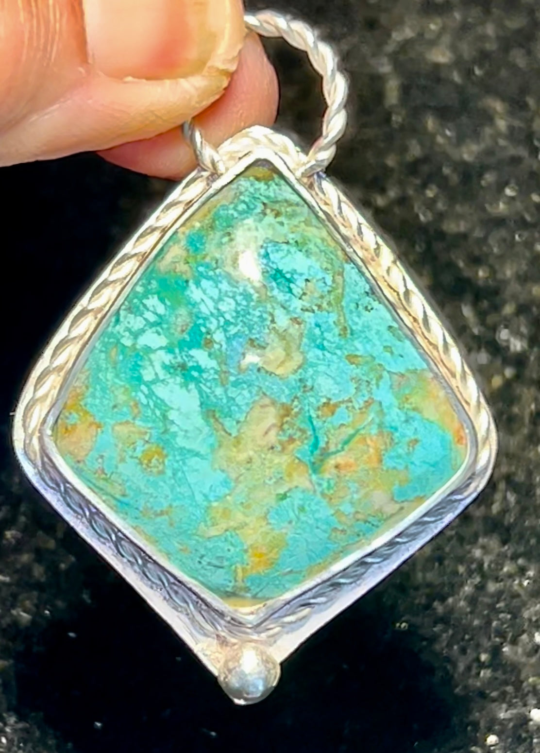 Turquoise Freeform Pendant Necklace