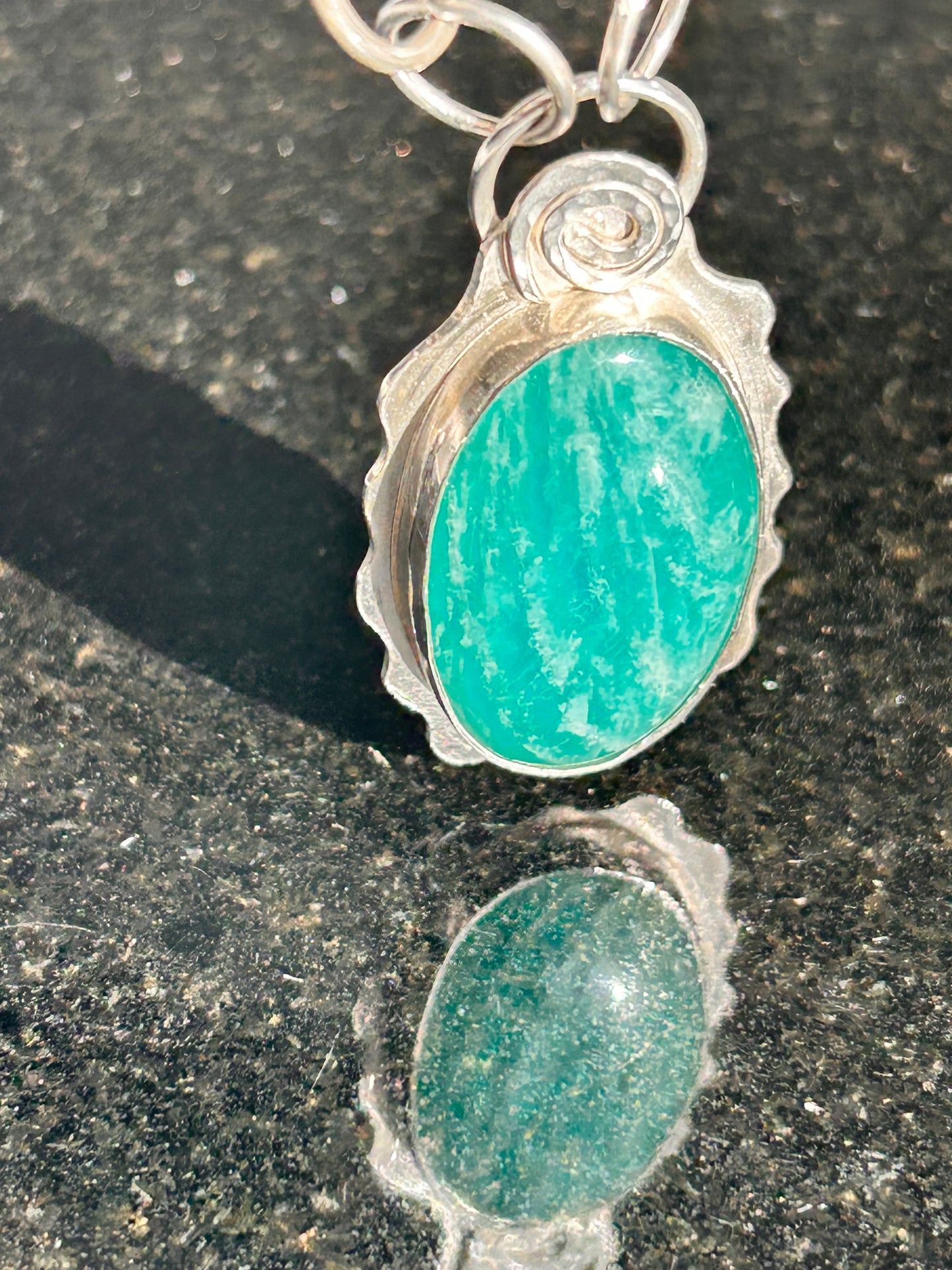 Amazonite Oval Pendant