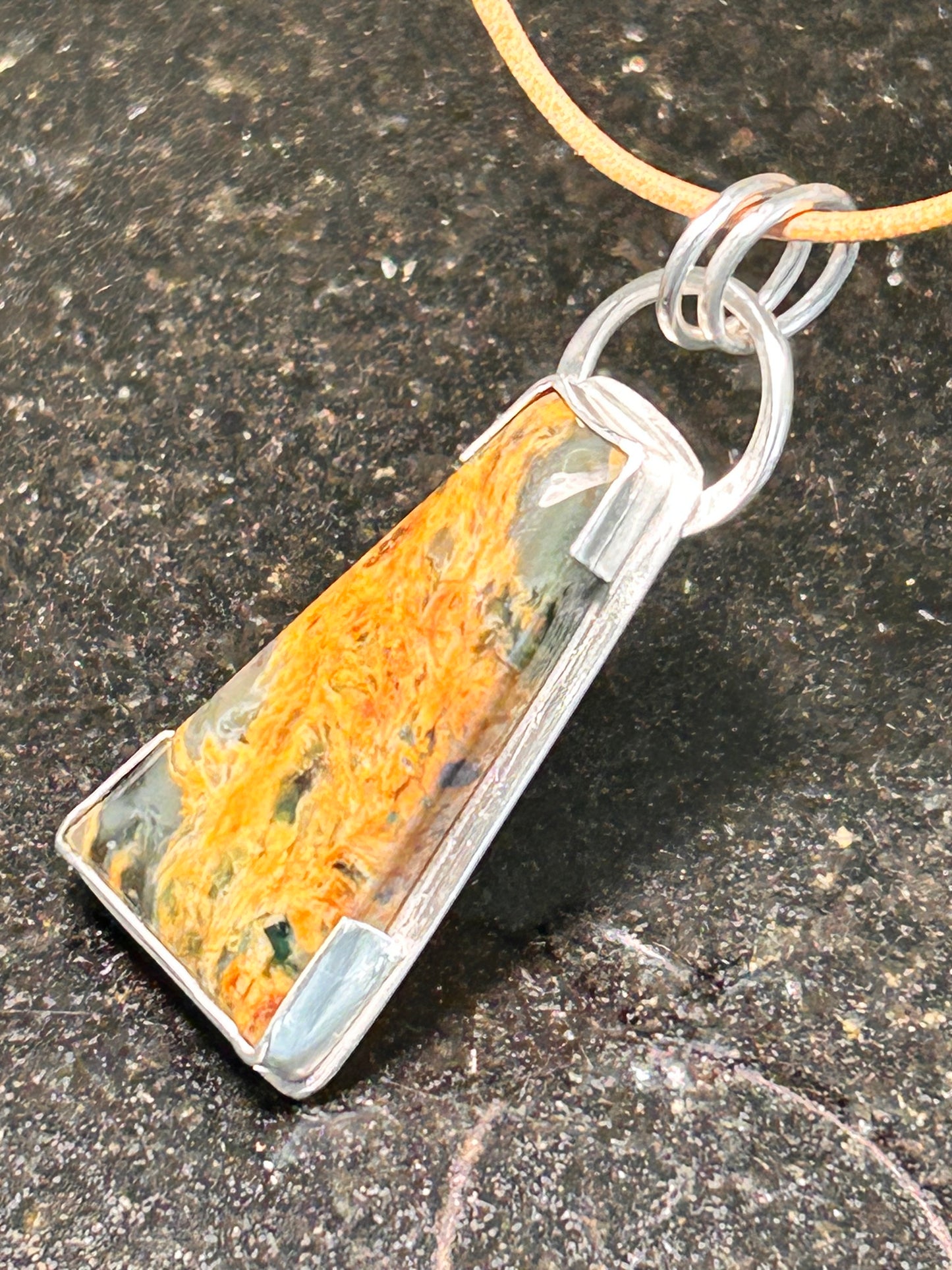 Plasma Agate Ladder Pendant