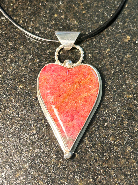 Rhodonite Heart Pendant