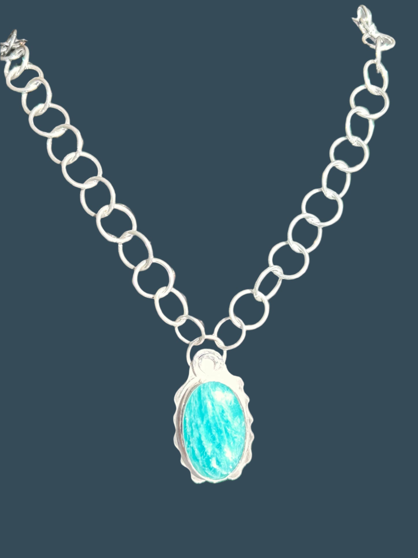 Amazonite Oval Pendant