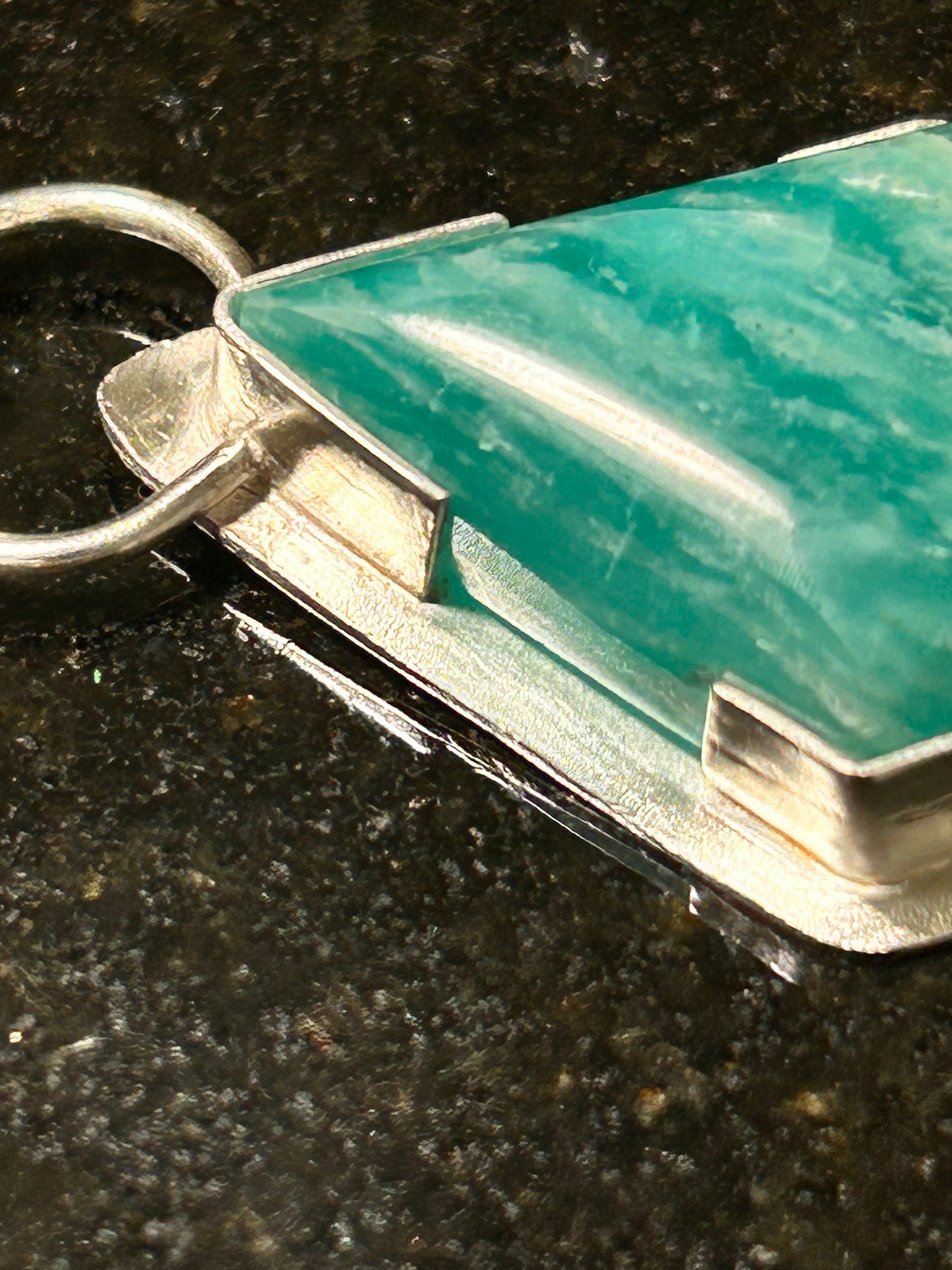 Amazonite Diamond Shape Pendant