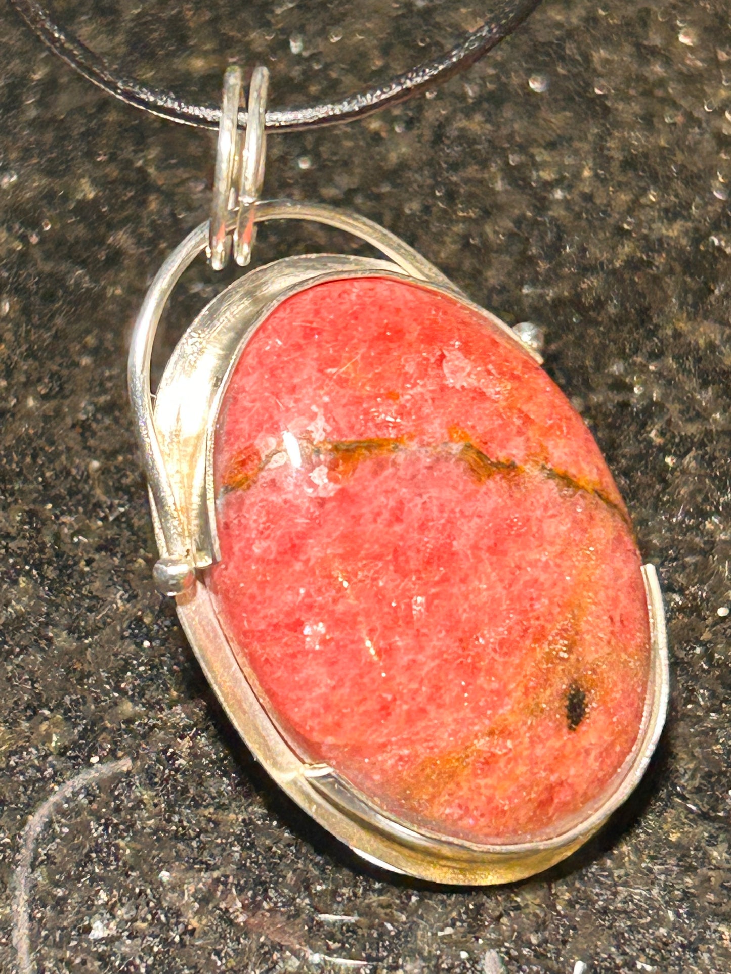 Rhodonite Oval Pendant