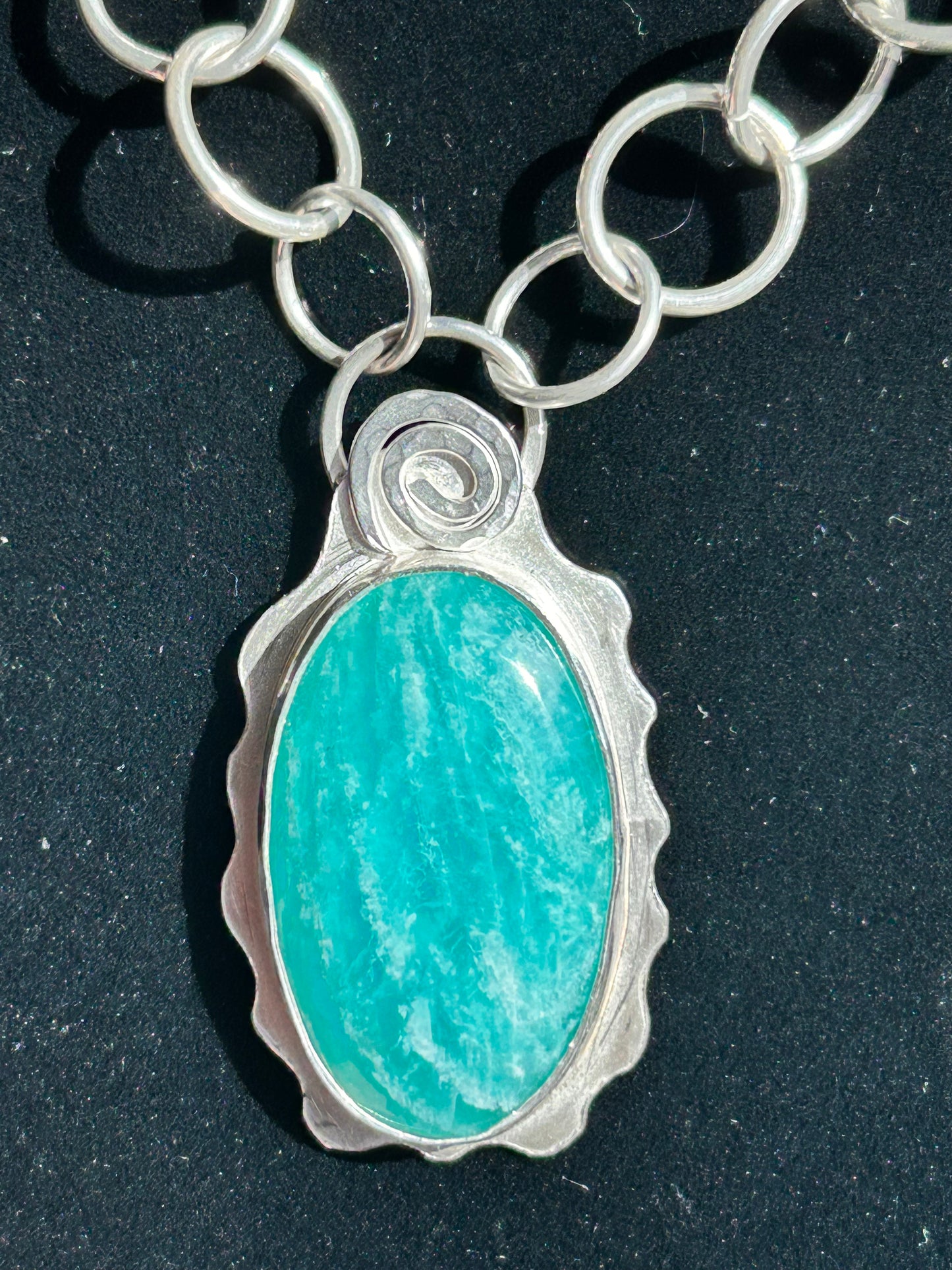 Amazonite Oval Pendant