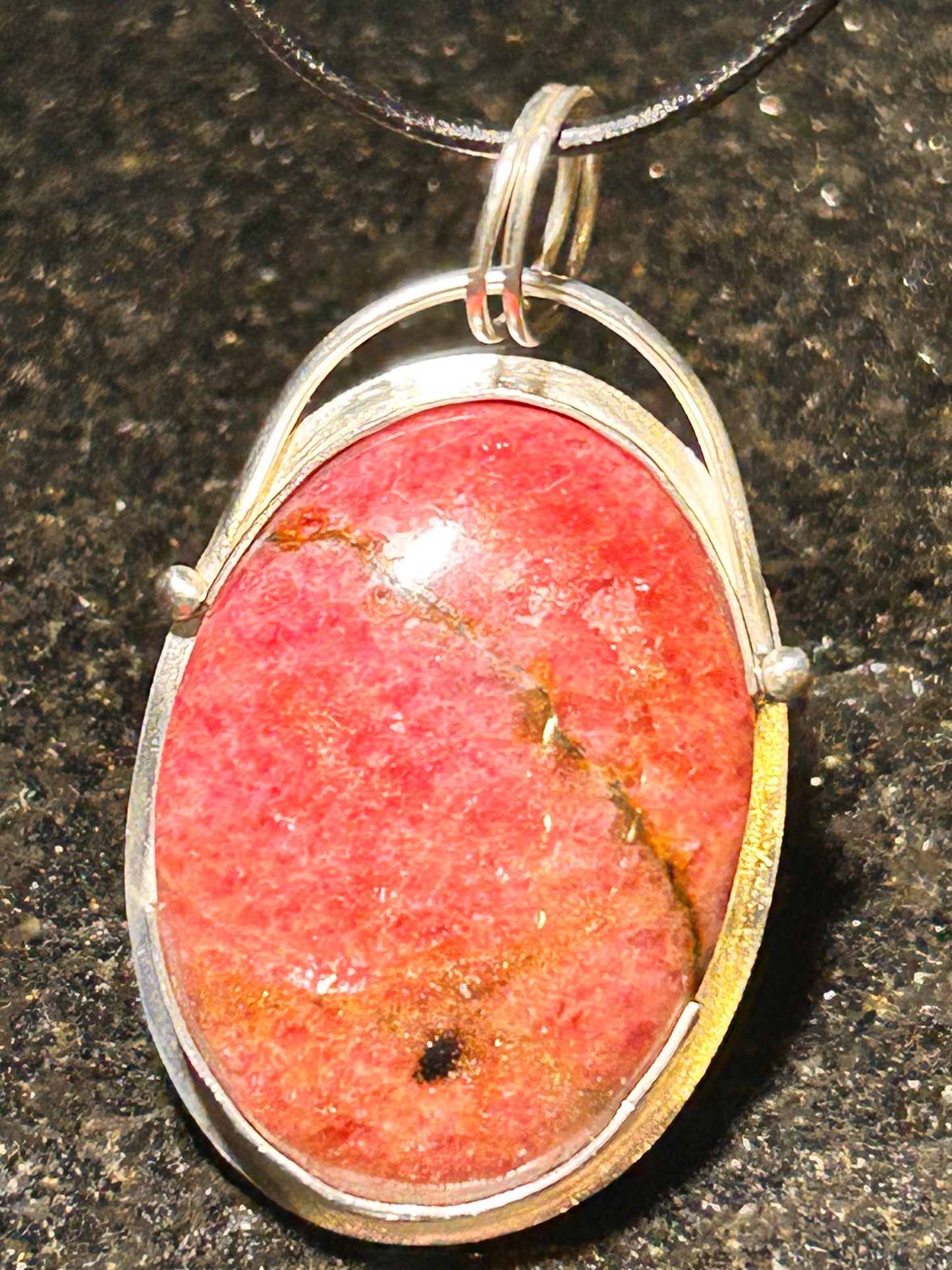 Rhodonite Oval Pendant
