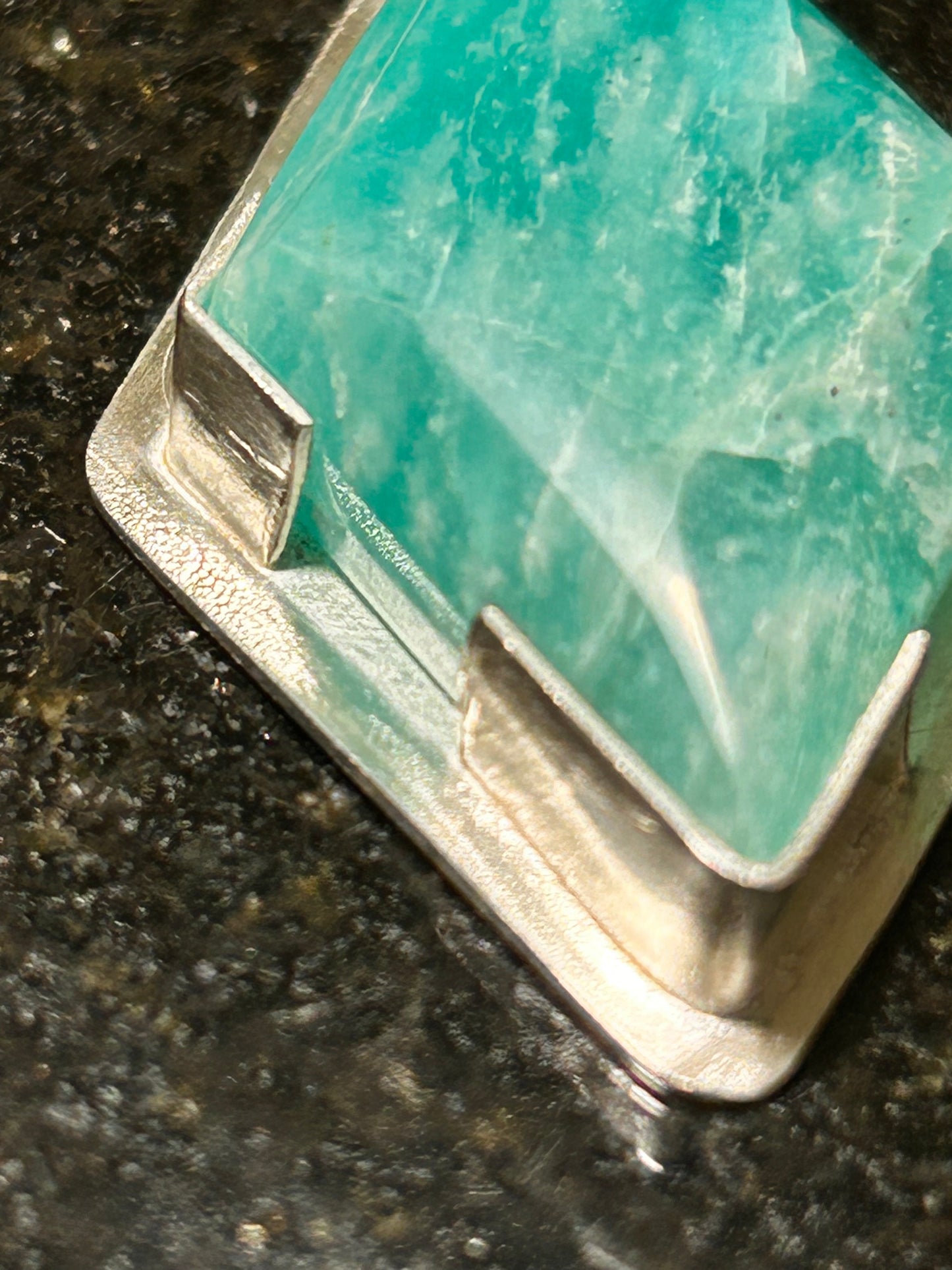 Amazonite Diamond Shape Pendant