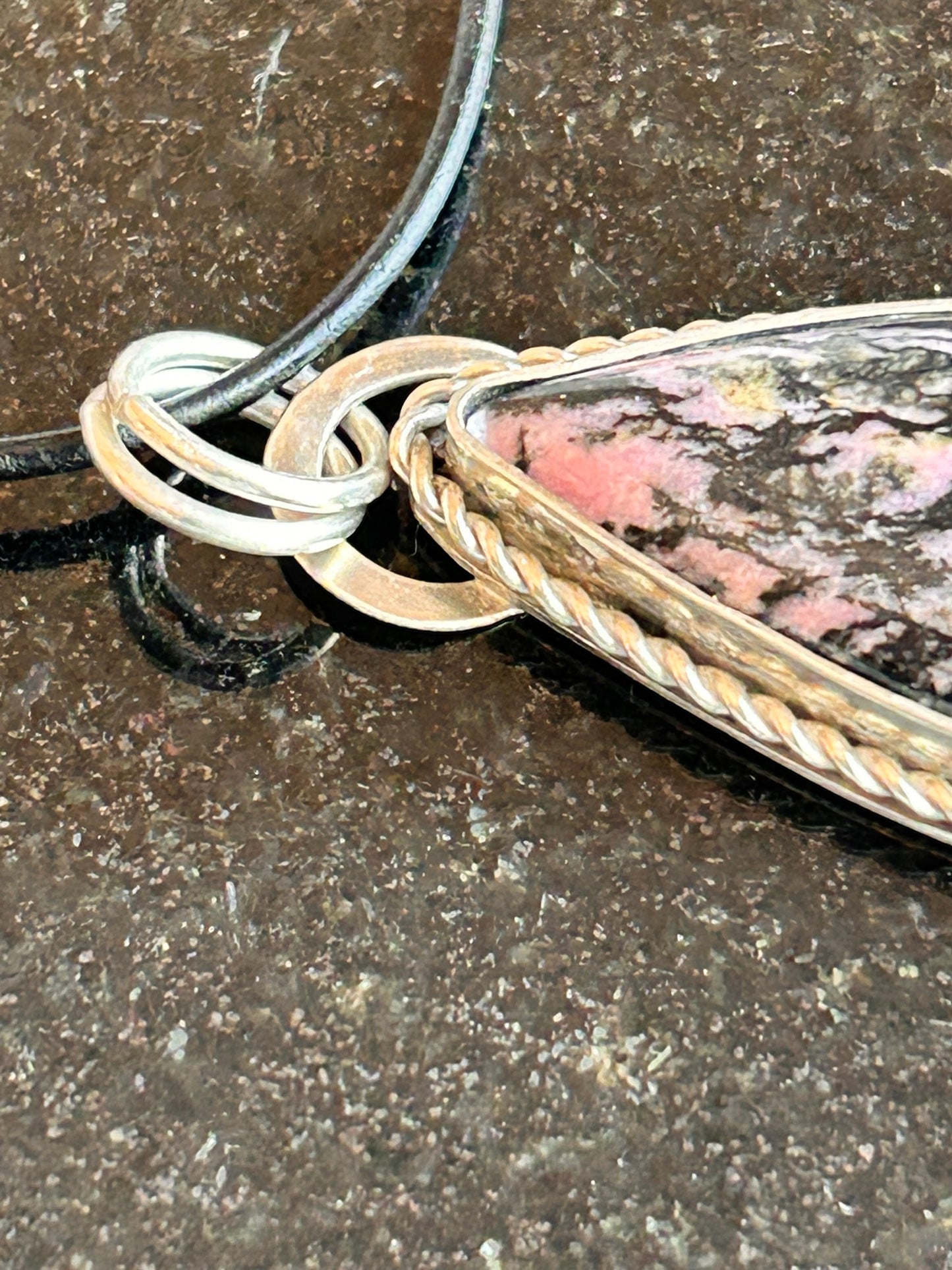 Rhodonite Teardrop Pendant