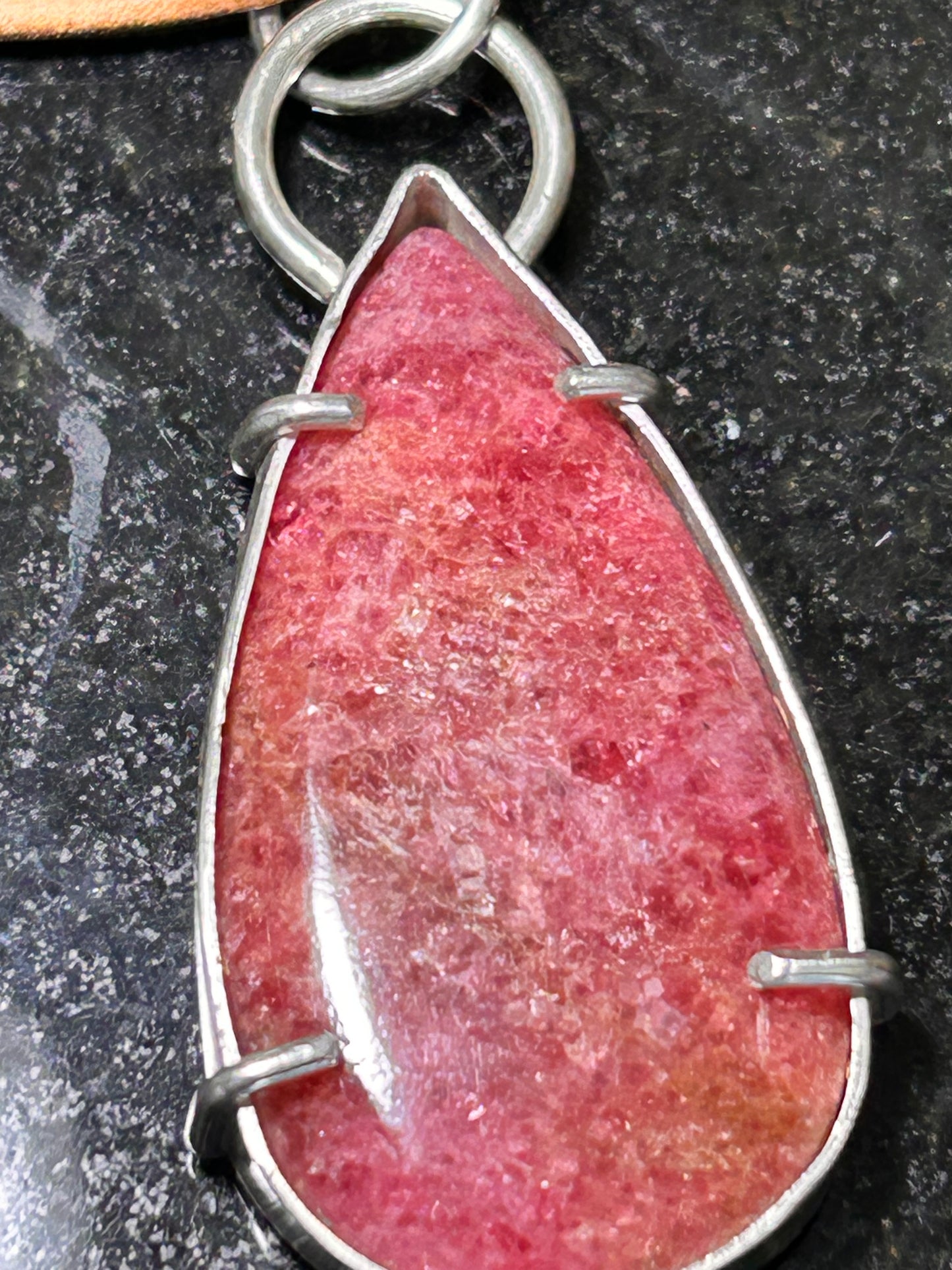 Rhodonite Teardrop Pendant