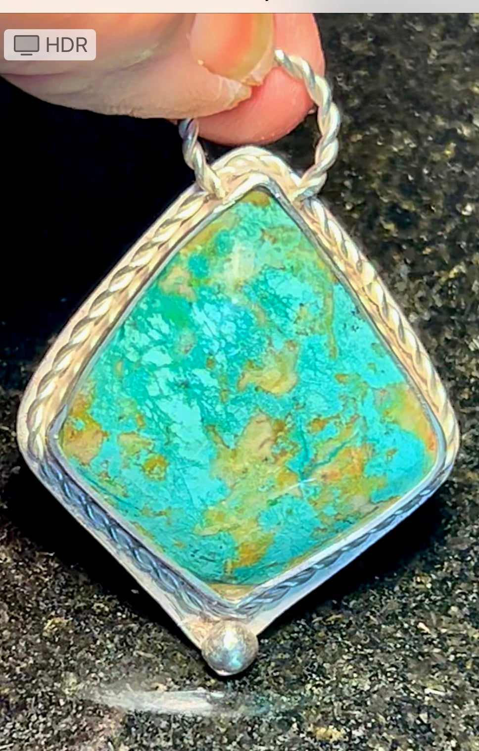 Turquoise Freeform Pendant Necklace