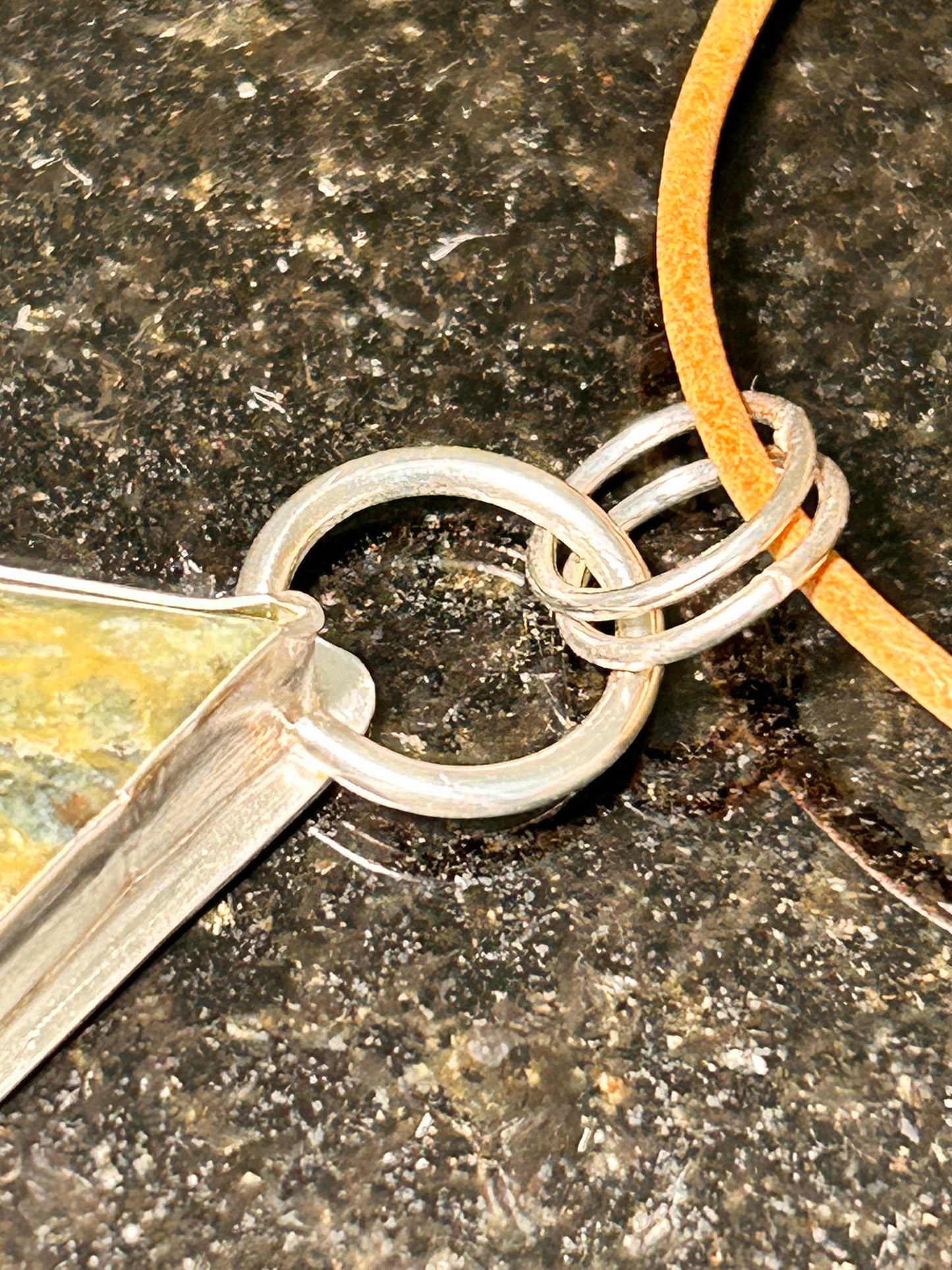 Plasma Agate Diamond Shaped Pendant