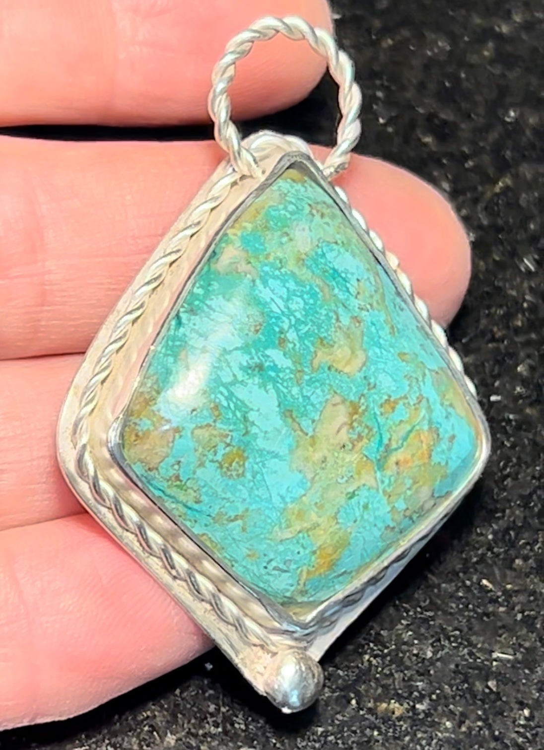 Turquoise Freeform Pendant Necklace