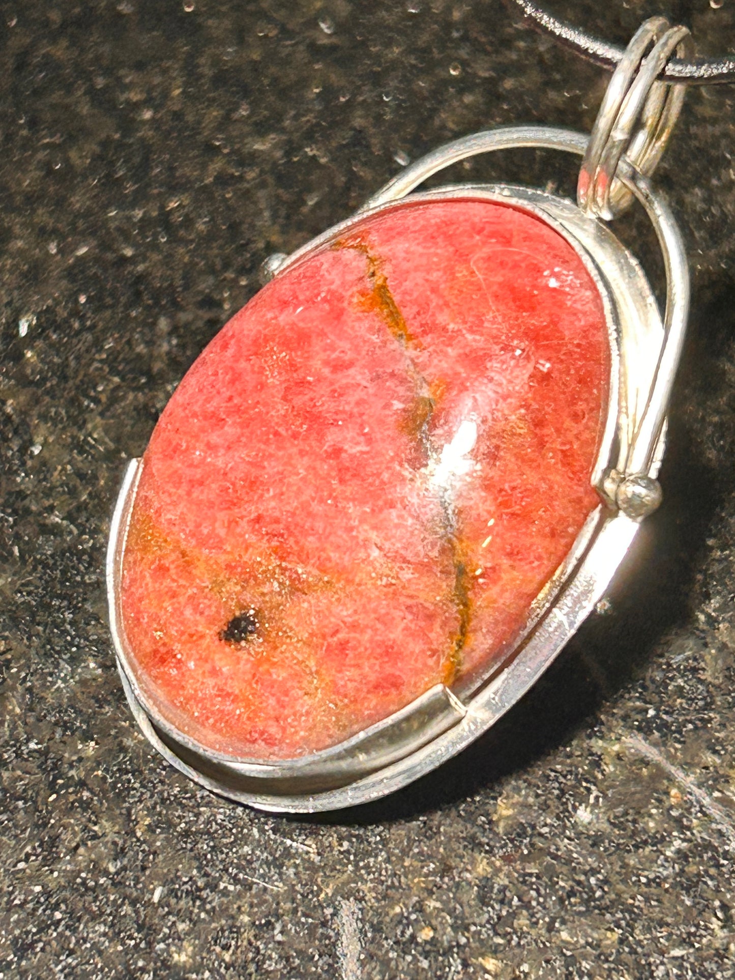 Rhodonite Oval Pendant