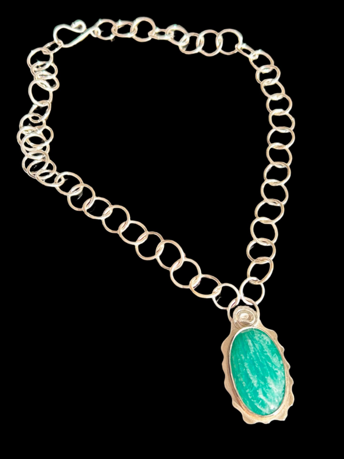 Amazonite Oval Pendant