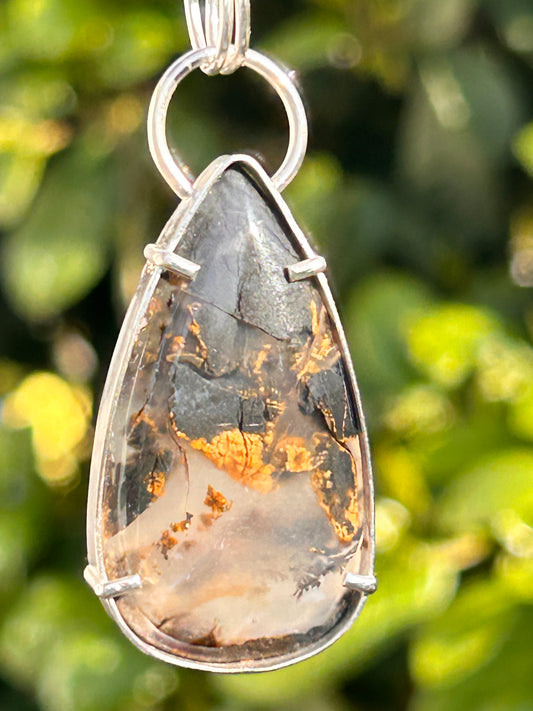 Nipomo Agate Teardrop Pendant