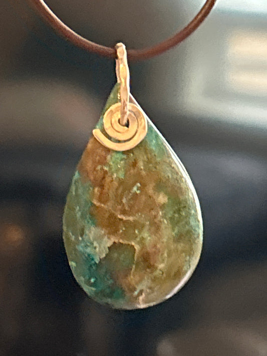 Chrysocolla Teardrop Pendant