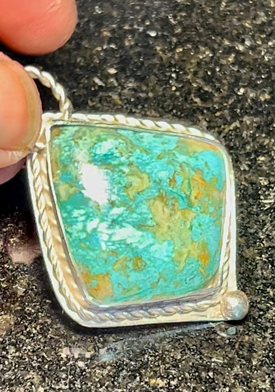 Turquoise Freeform Pendant Necklace