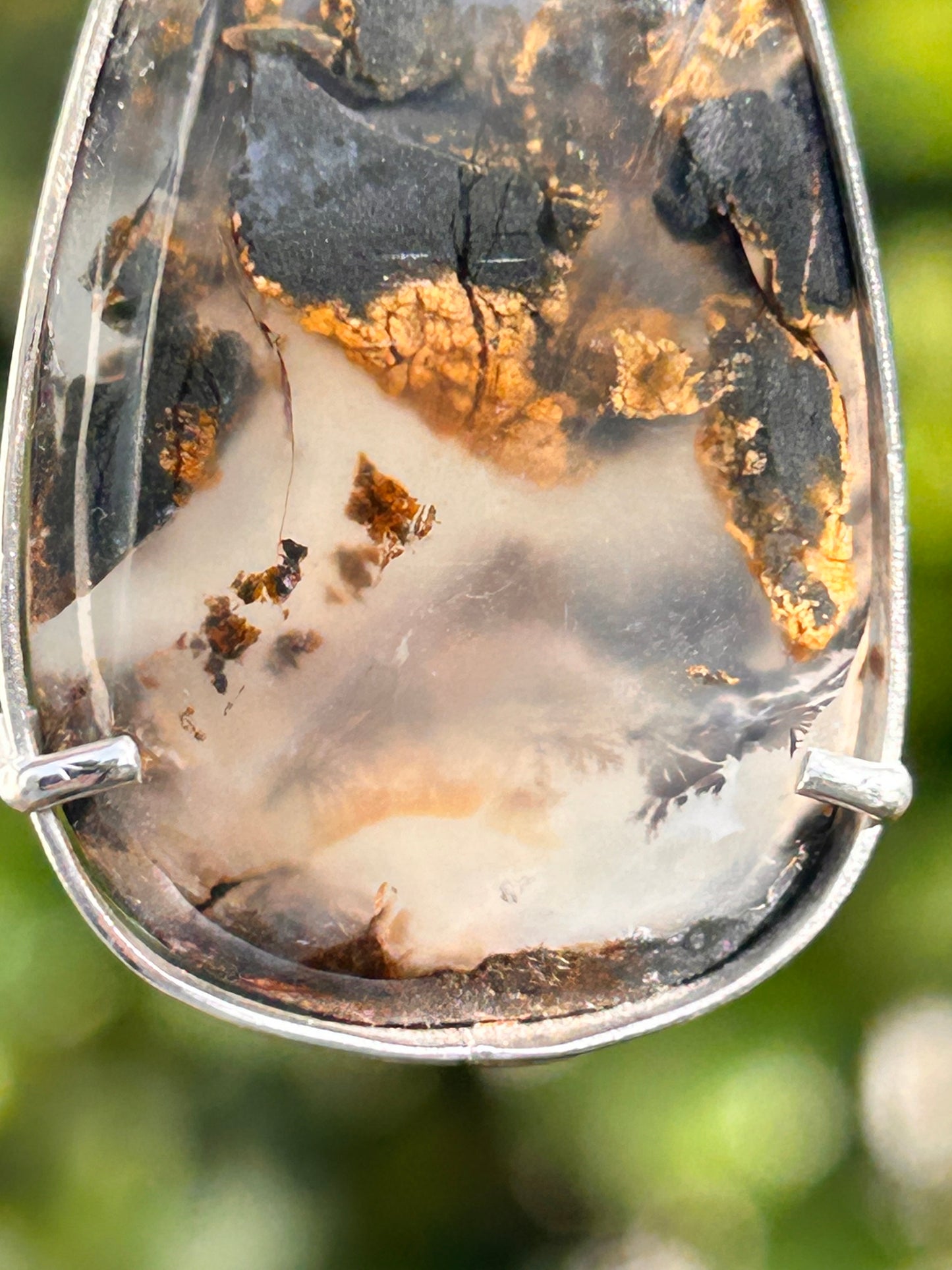 Nipomo Agate Teardrop Pendant