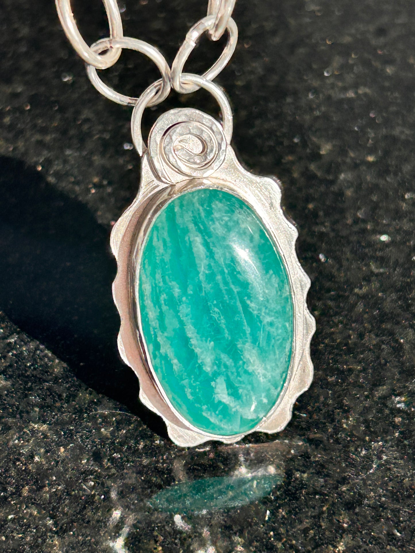Amazonite Oval Pendant