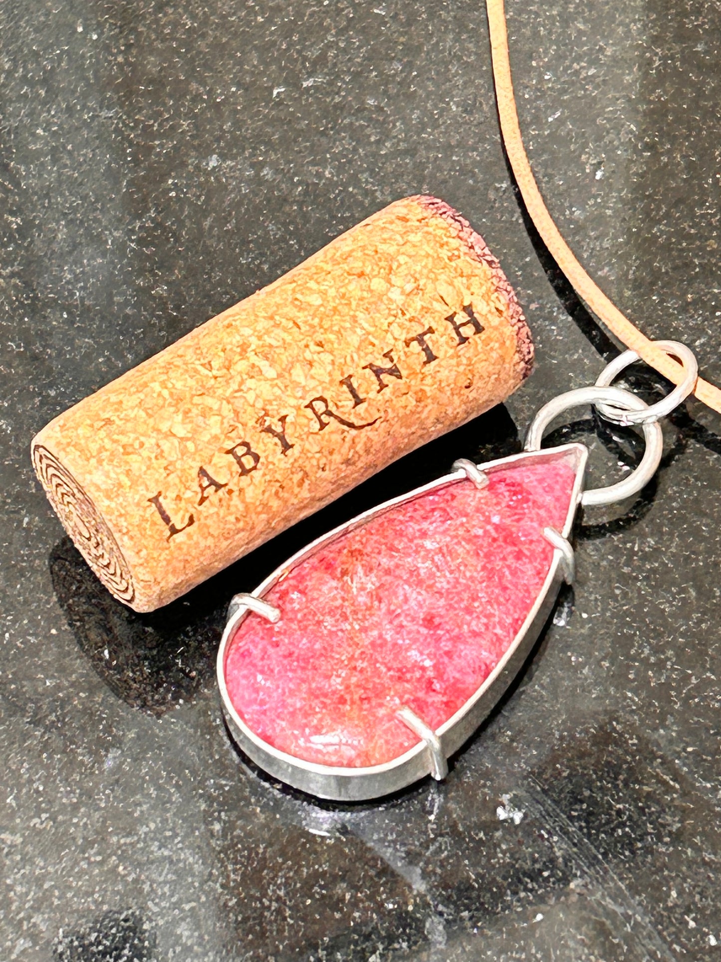 Rhodonite Teardrop Pendant