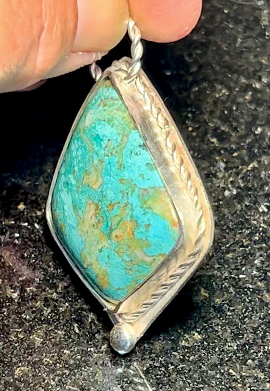 Turquoise Freeform Pendant Necklace