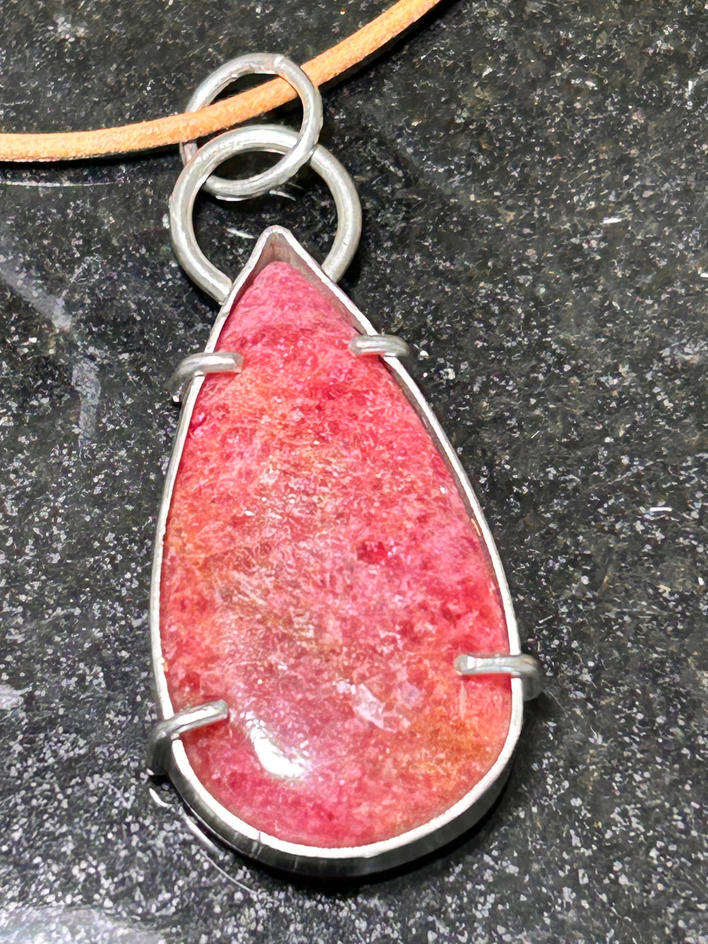 Rhodonite Teardrop Pendant