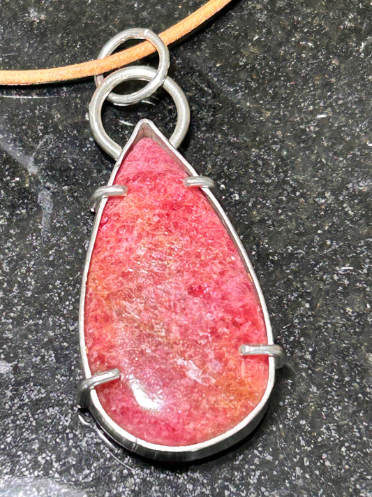 Rhodonite Teardrop Pendant