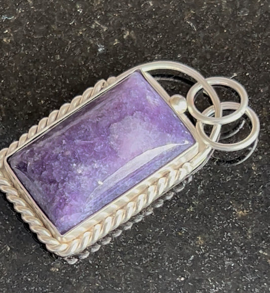 Lepidolite Rectangle Pendant