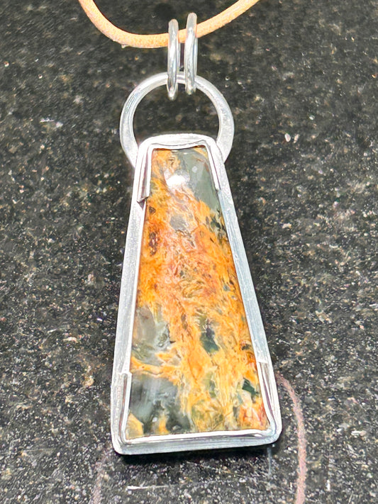 Plasma Agate Ladder Pendant