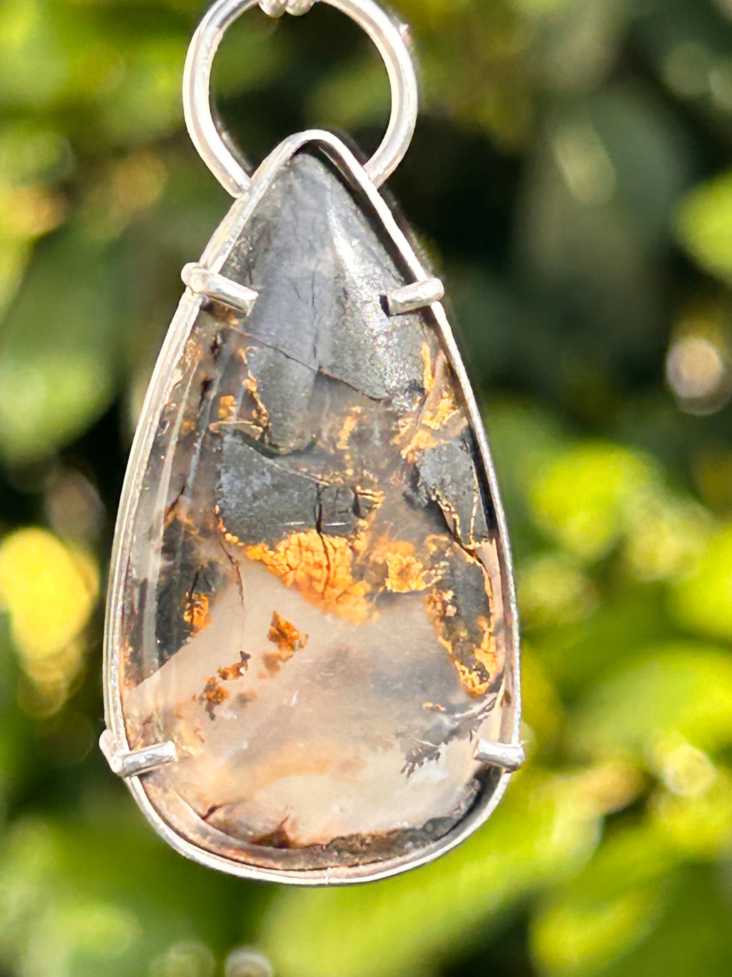 Nipomo Agate Teardrop Pendant