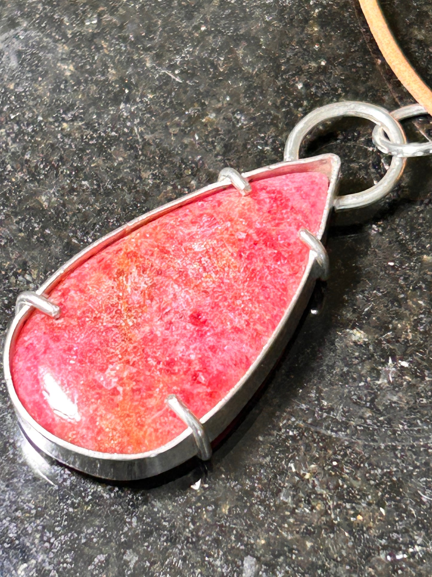 Rhodonite Teardrop Pendant