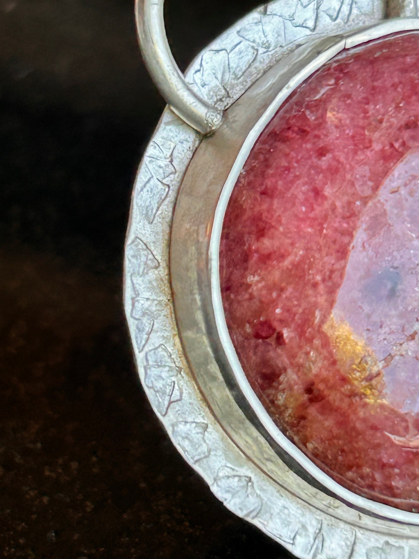 Rhodonite Round Pendant
