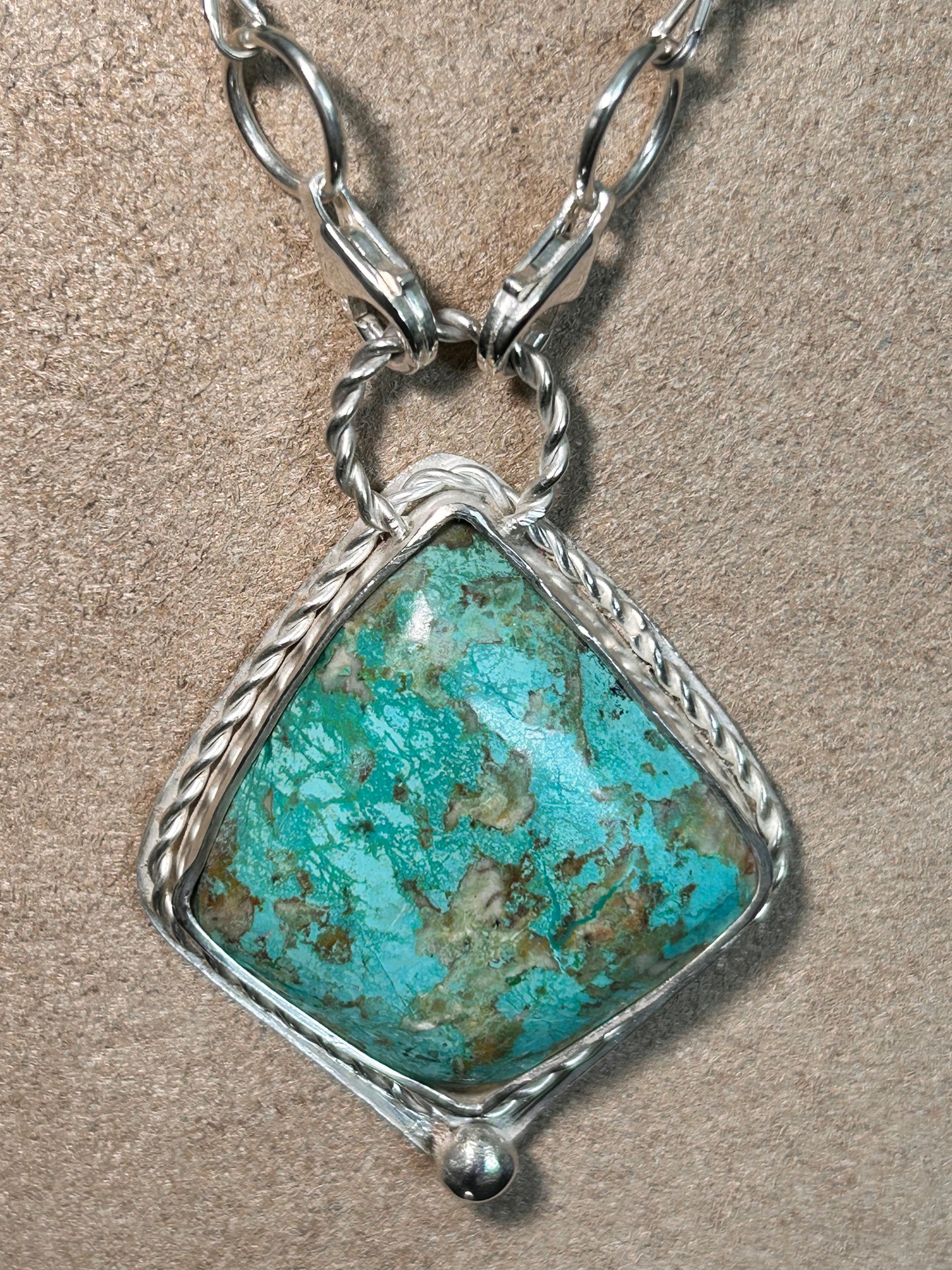 Turquoise Freeform Pendant Necklace